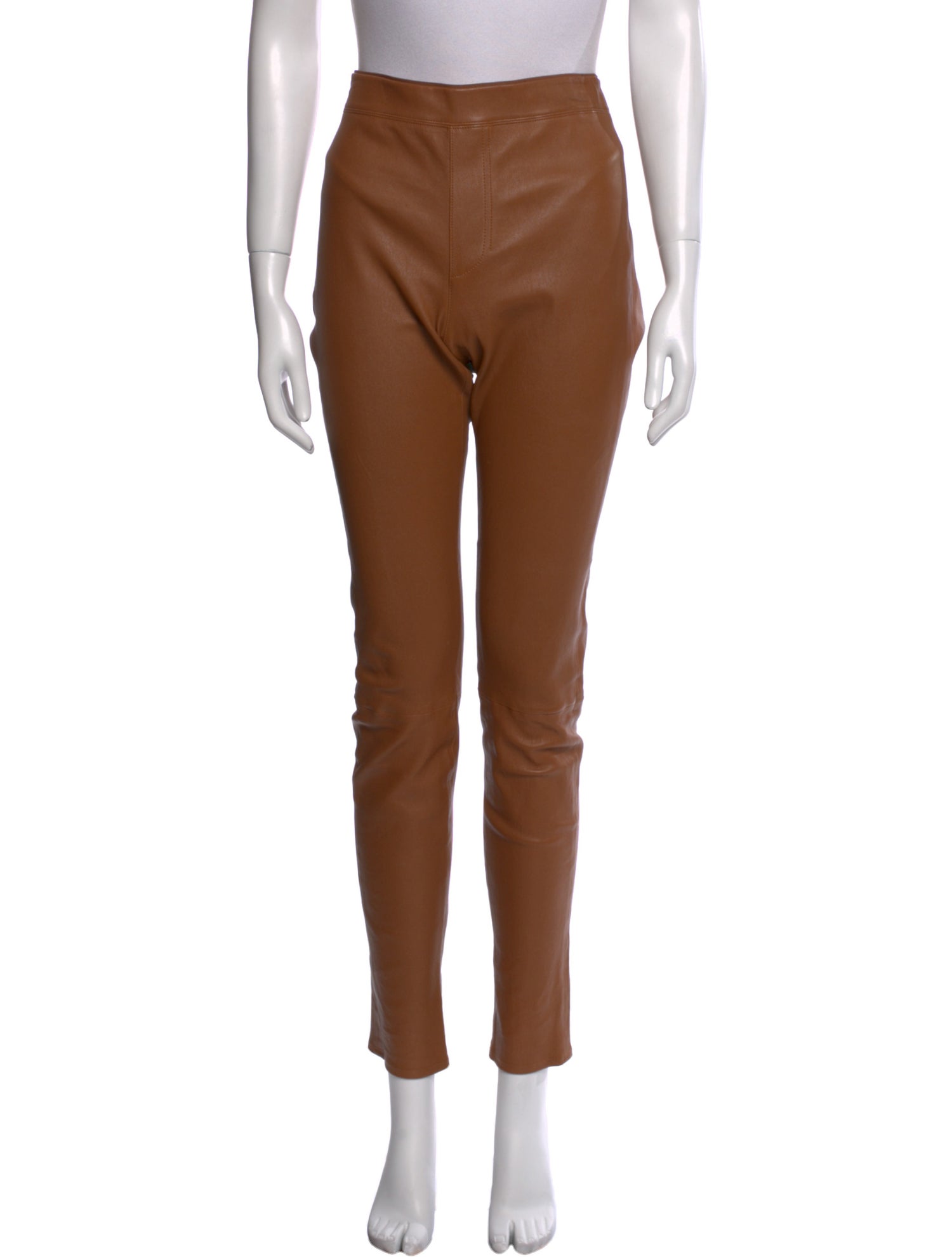 Helmut Lang Lamb Leather Skinny Leg Pants