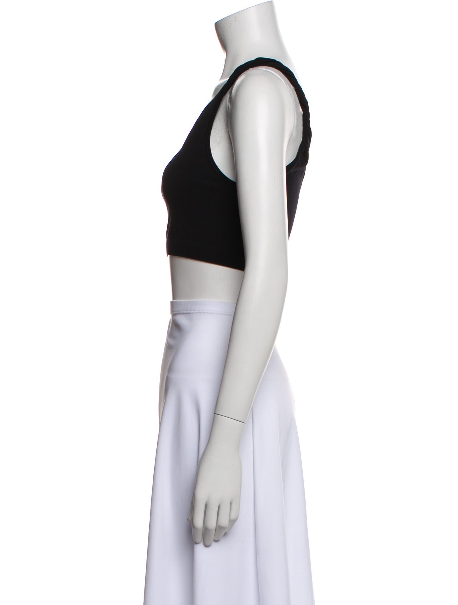 Helmut Lang Nylon One-Shoulder Crop Top