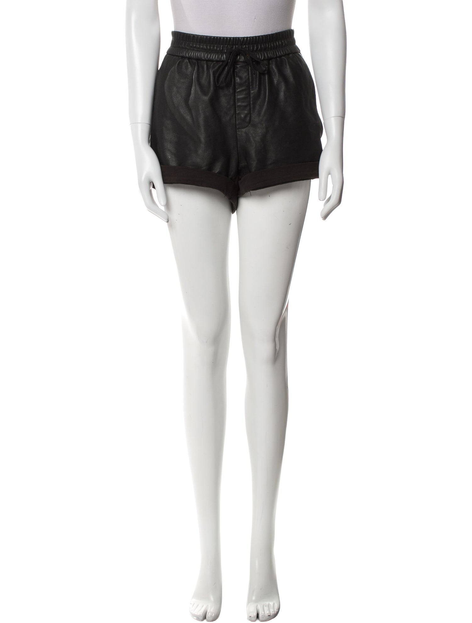 Helmut Lang Lamb Leather Mini Shorts