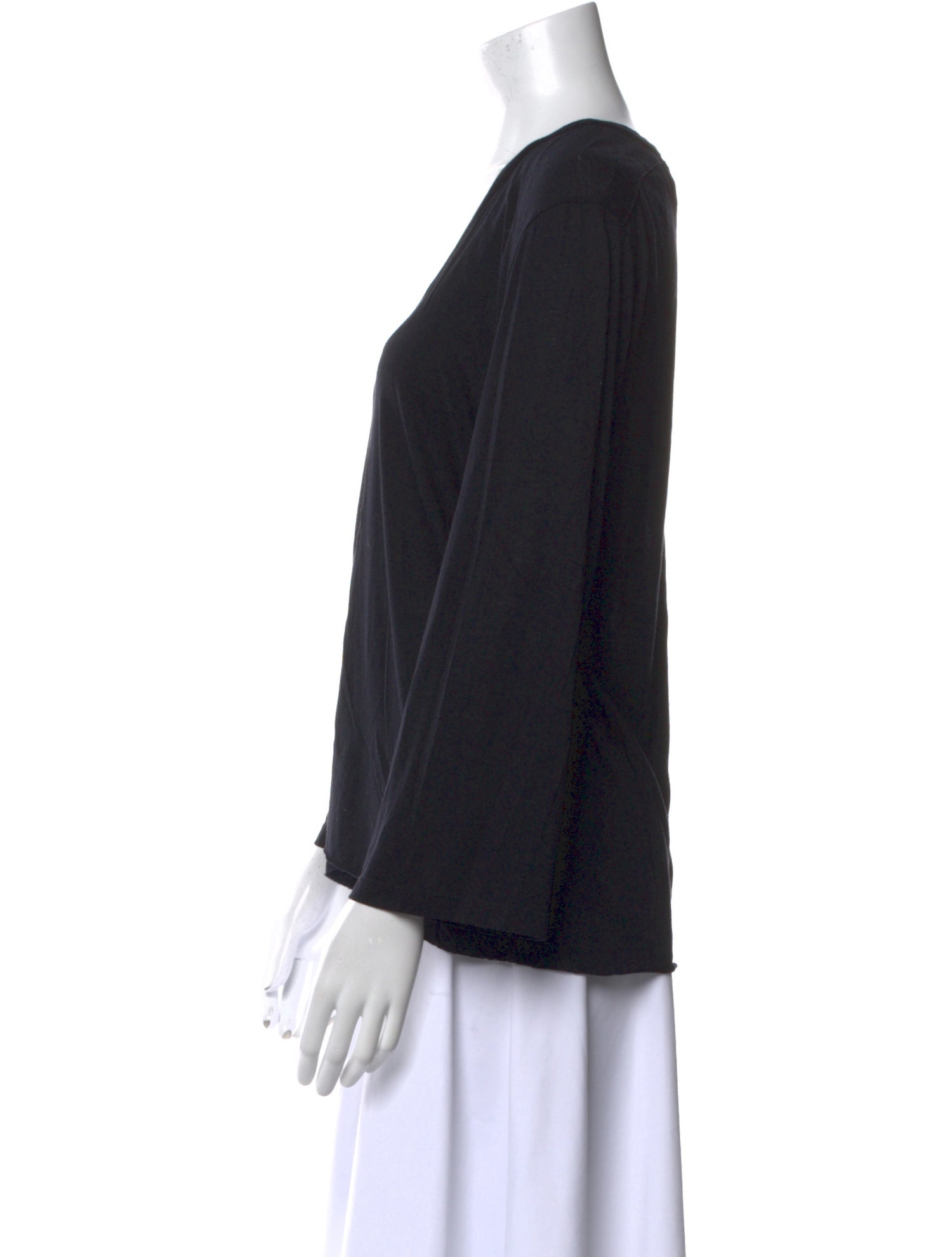 Helmut Lang V-Neck Long Sleeve Top