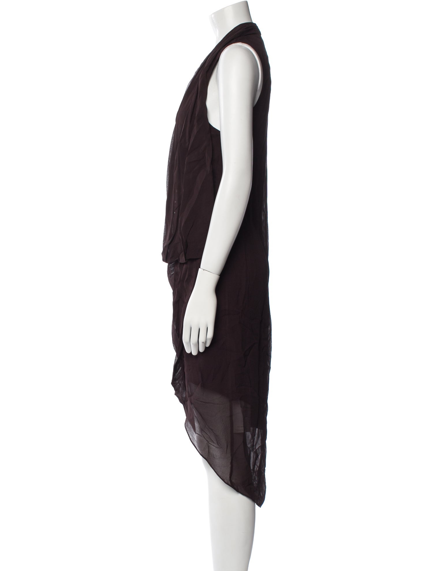 Helmut Lang Cowl Neck Midi Length Dress