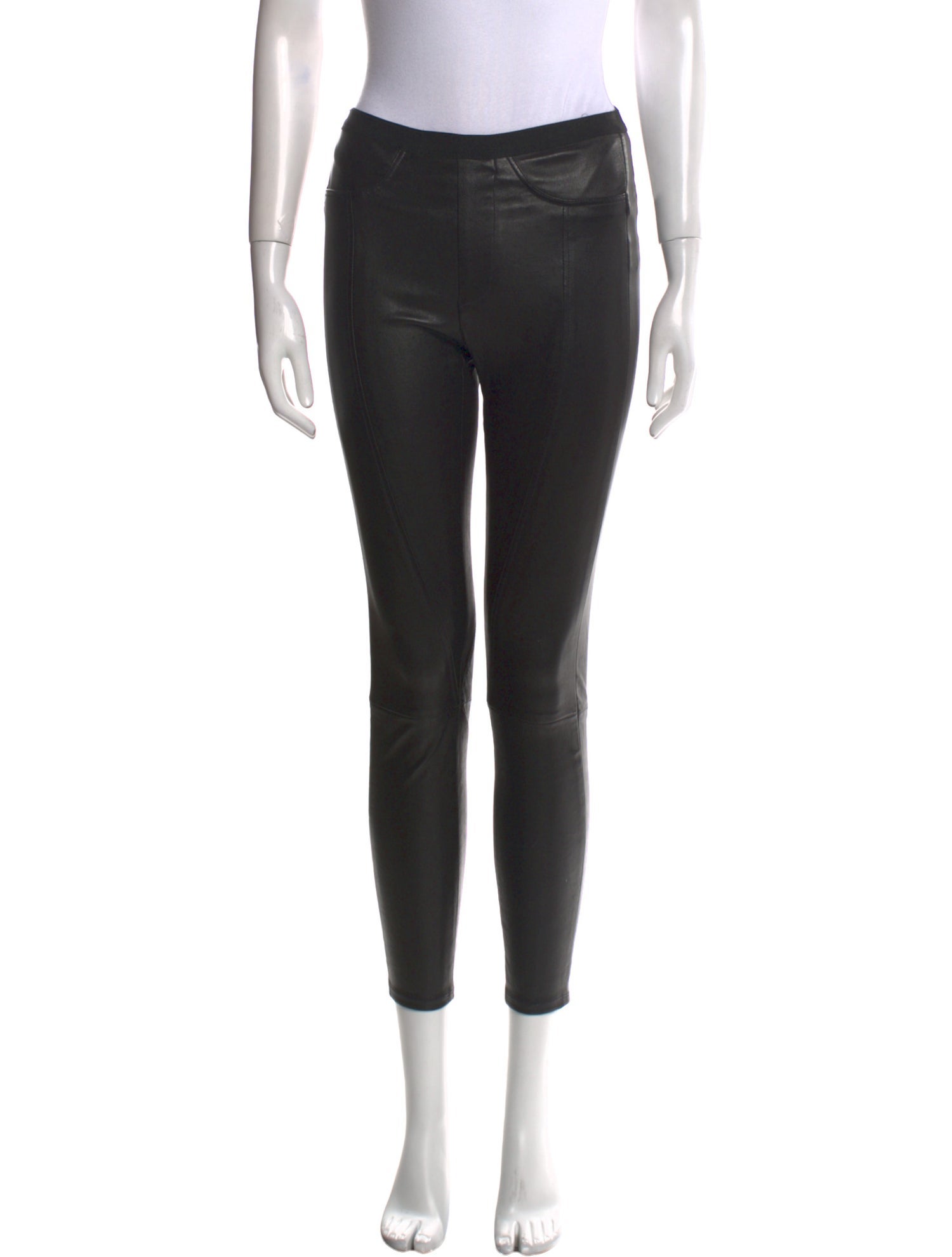 Helmut Lang Lamb Leather Skinny Leg Pants