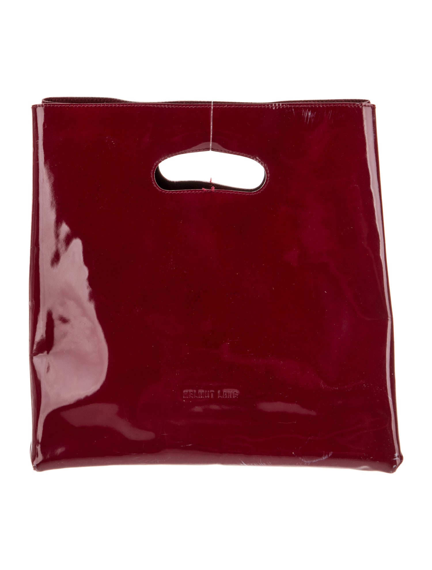 Helmut Lang Patent Leather Top Handle Bag