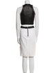 Helmut Lang Crew Neck Midi Length Dress