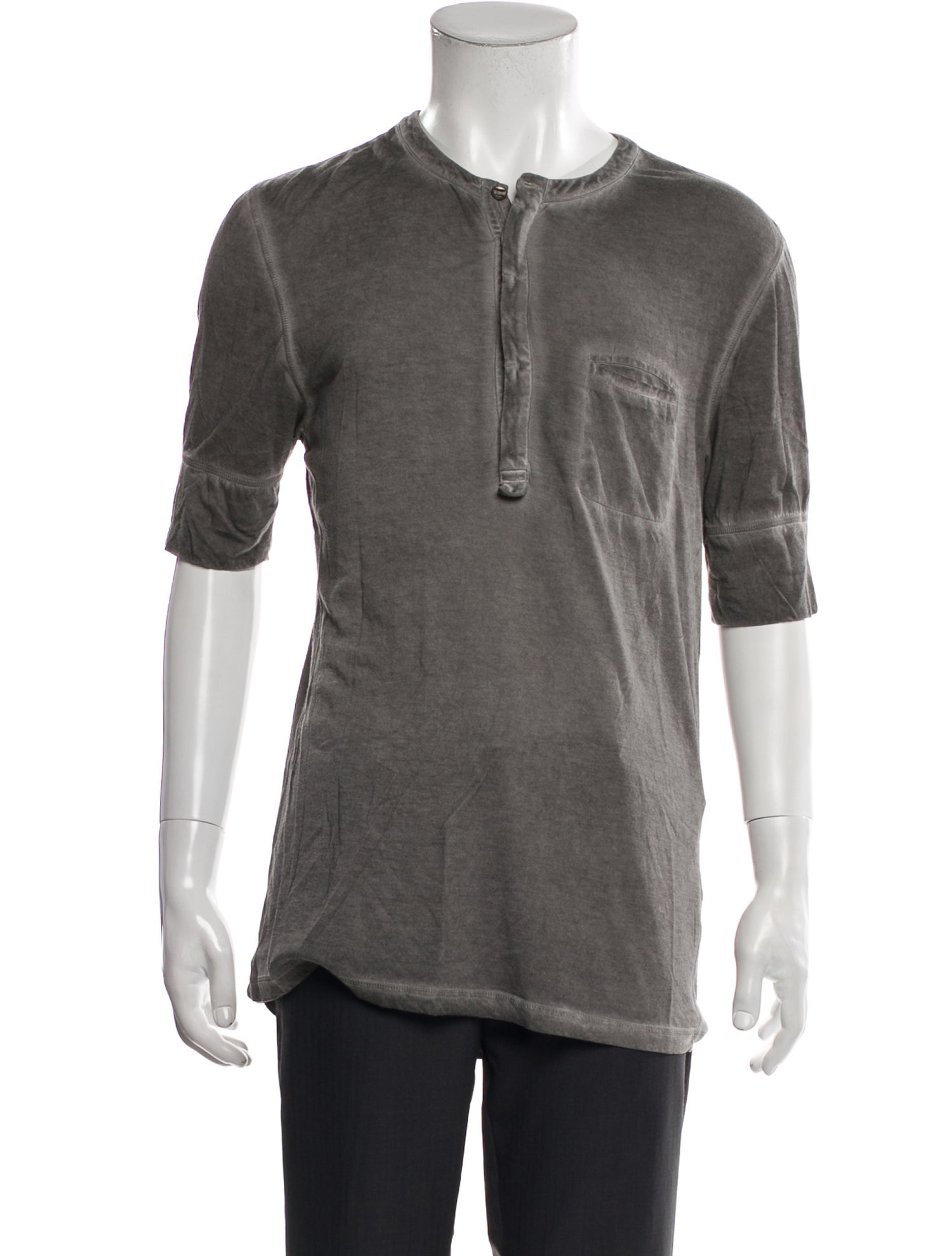 Helmut Lang Crew Neck Short Sleeve Henley