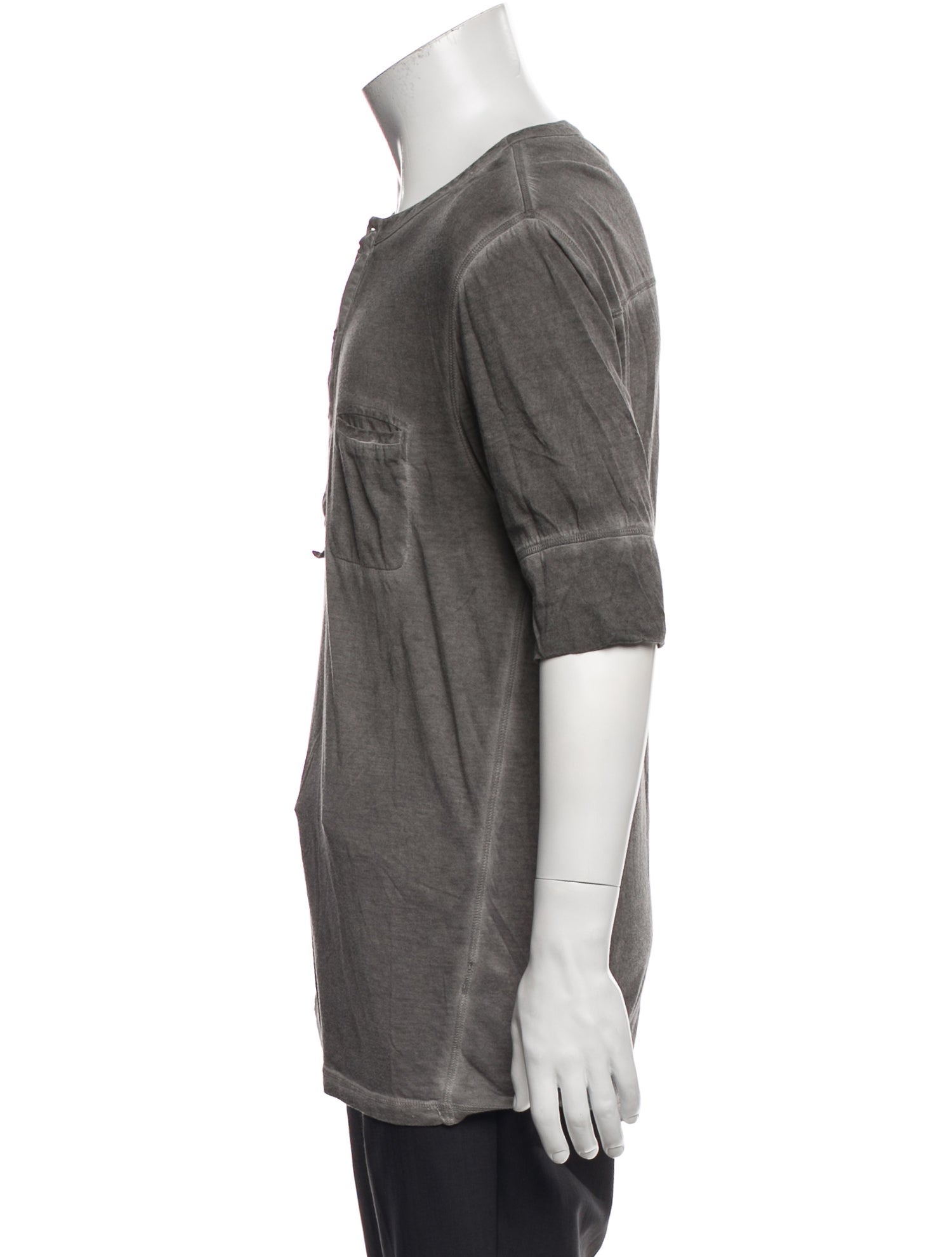 Helmut Lang Crew Neck Short Sleeve Henley