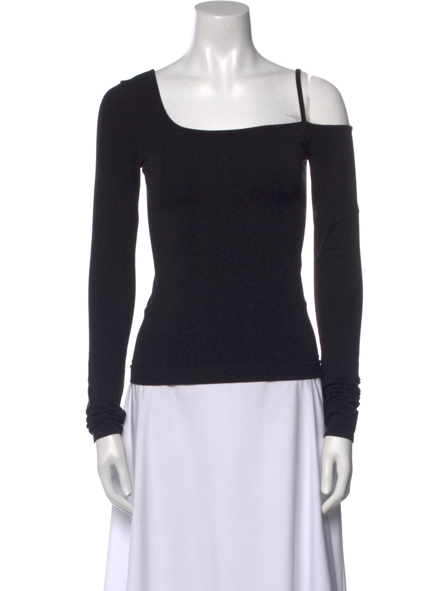 Helmut Lang Square Neckline Long Sleeve Top