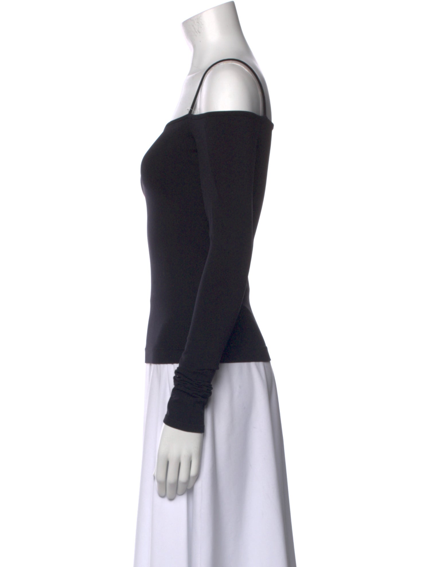 Helmut Lang Square Neckline Long Sleeve Top