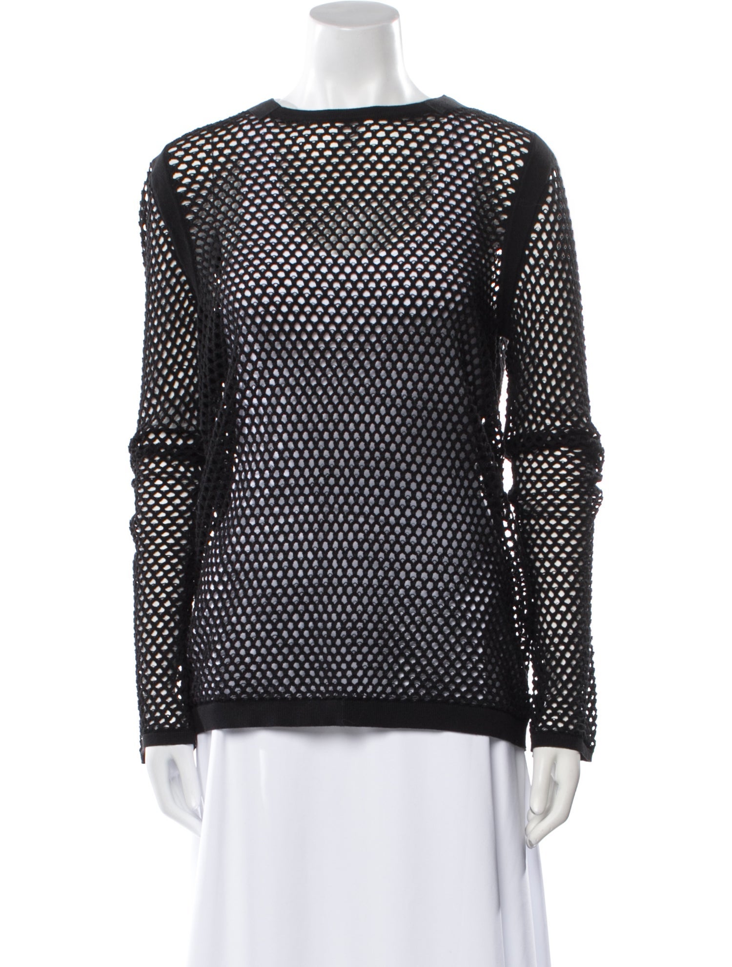 Helmut Lang Polka Dot Print Bateau Neckline Sweatshirt