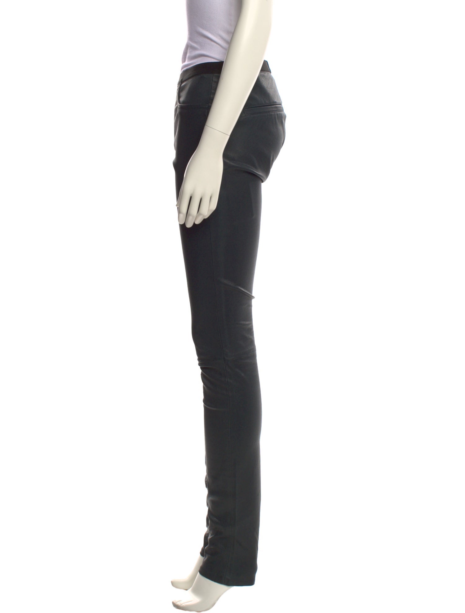 Helmut Lang Lamb Leather Skinny Leg Pants