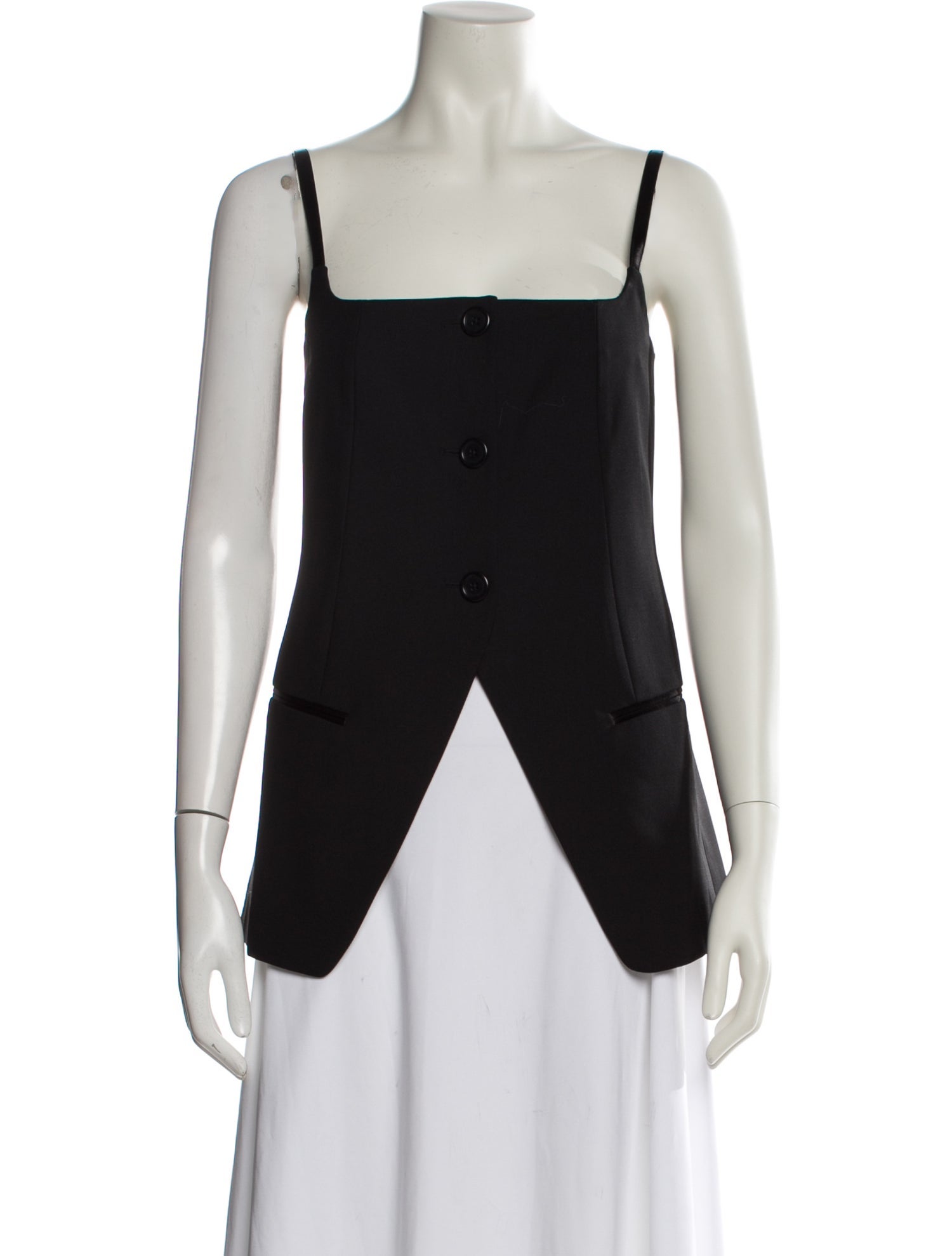 Helmut Lang Square Neckline Sleeveless Top