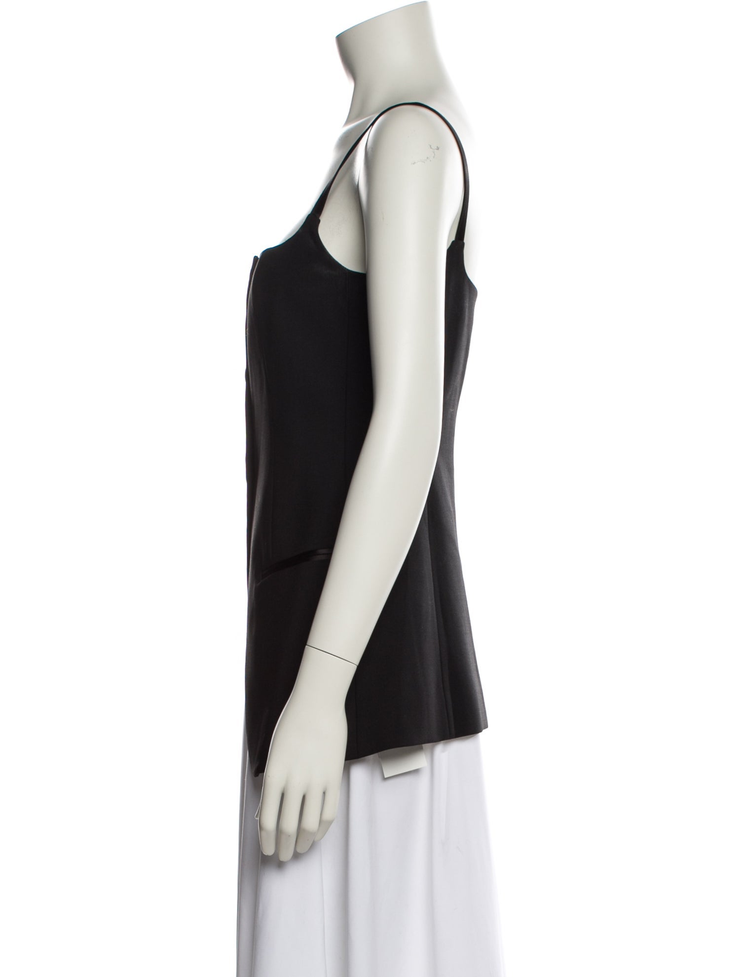 Helmut Lang Square Neckline Sleeveless Top
