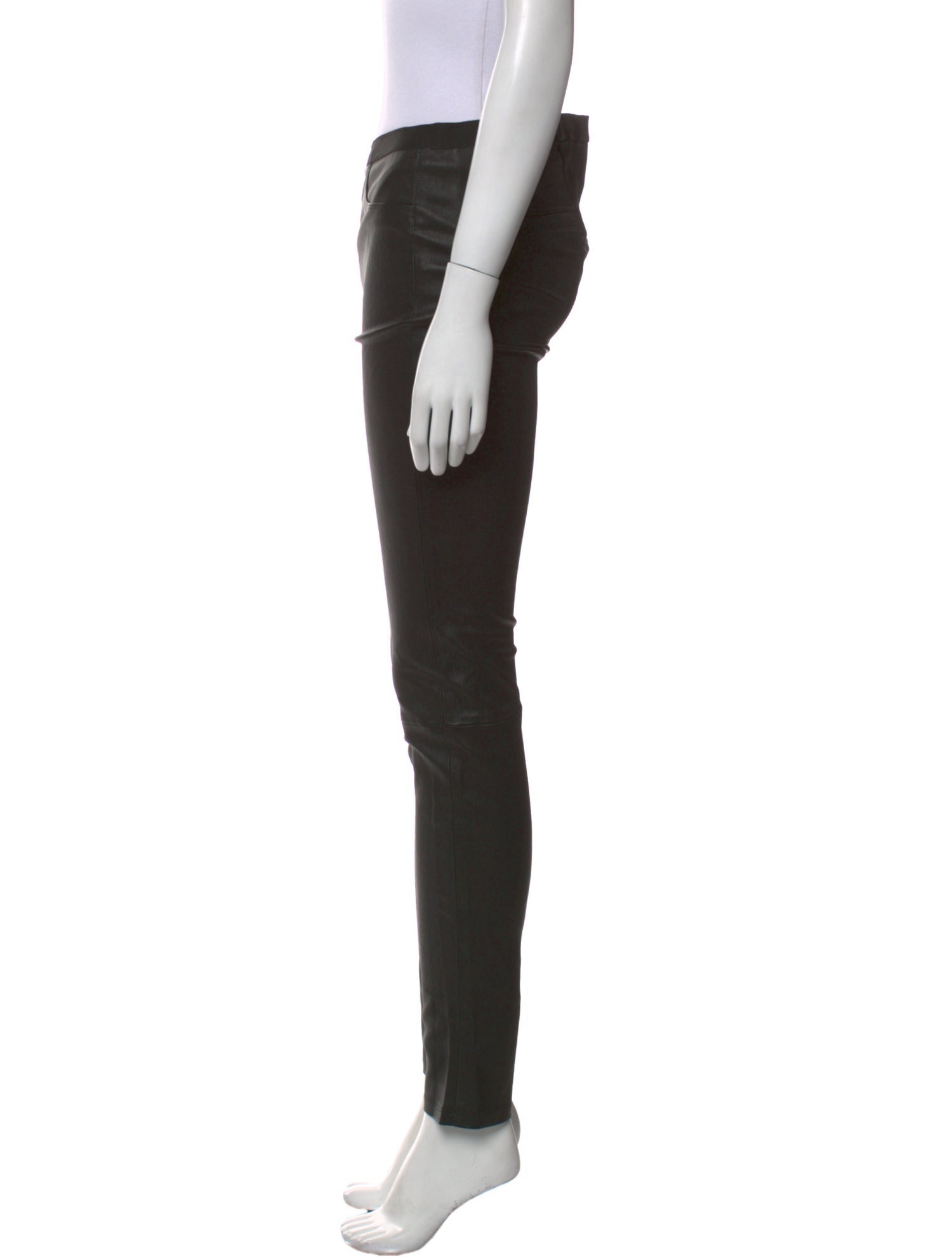 Helmut Lang Lamb Leather Skinny Leg Pants