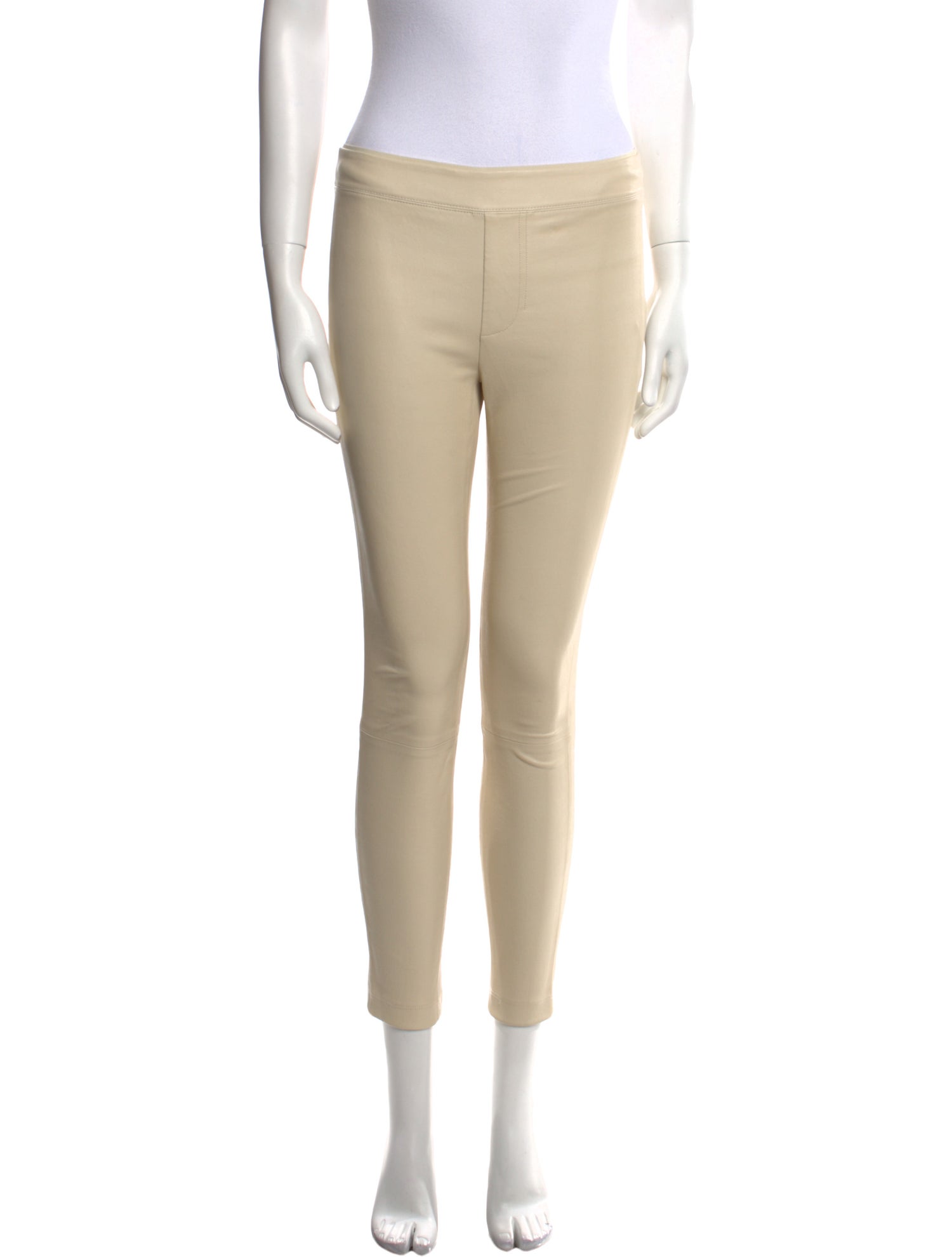 Helmut Lang Lamb Leather Skinny Leg Pants