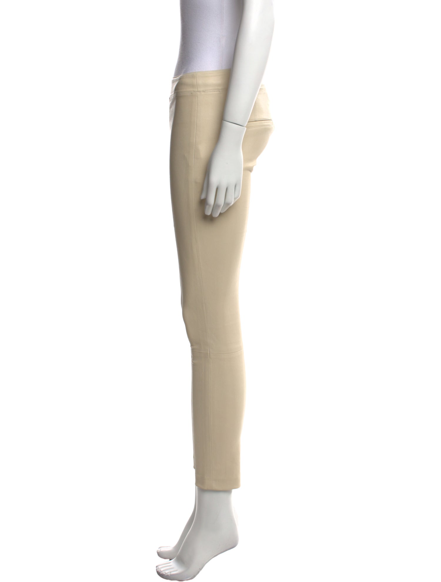 Helmut Lang Lamb Leather Skinny Leg Pants