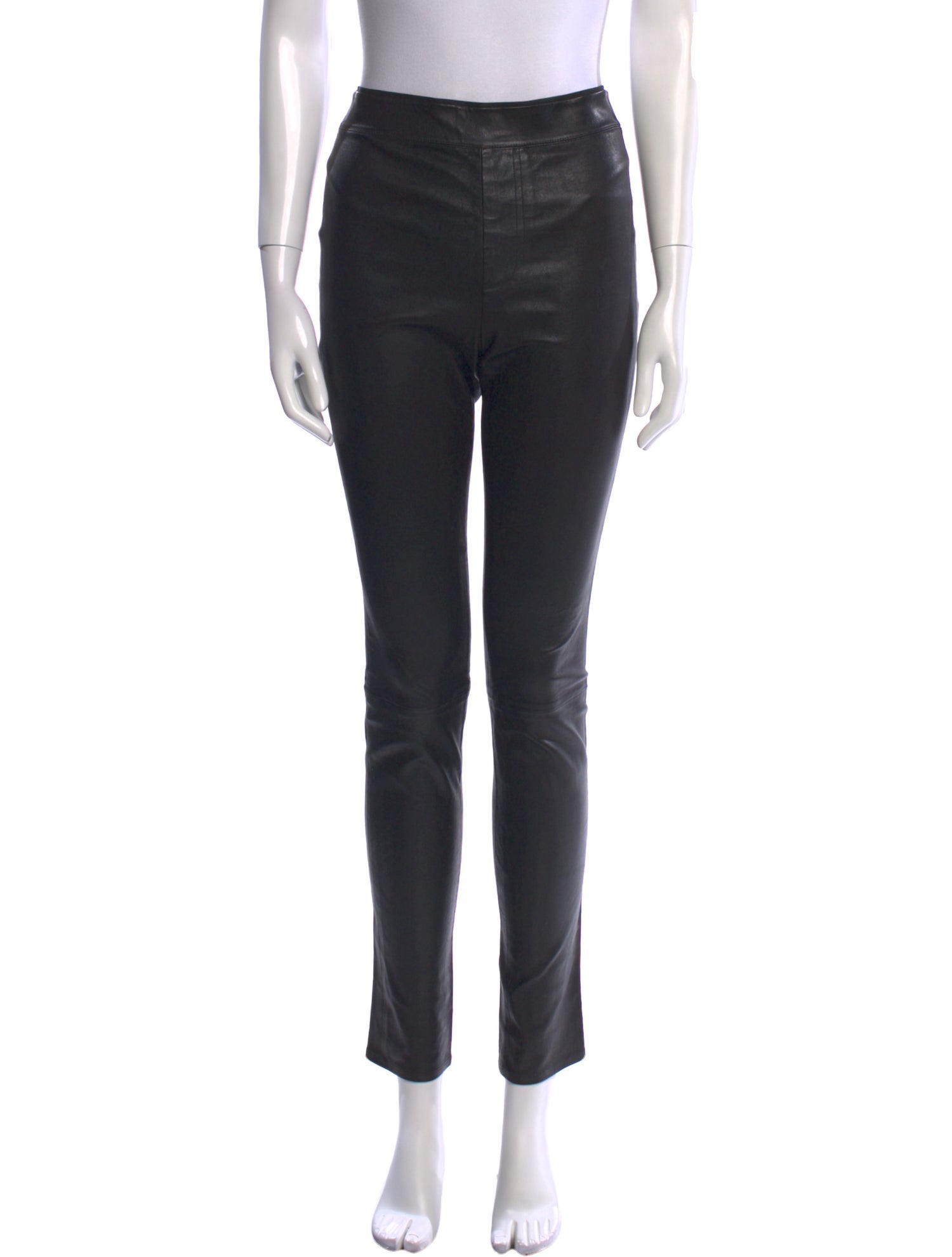 Helmut Lang Lamb Leather Skinny Leg Pants