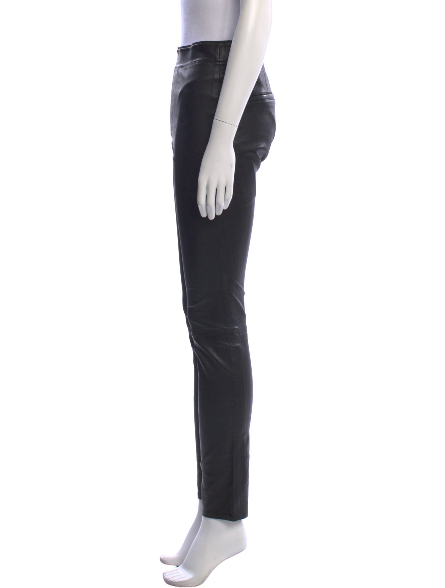 Helmut Lang Lamb Leather Skinny Leg Pants