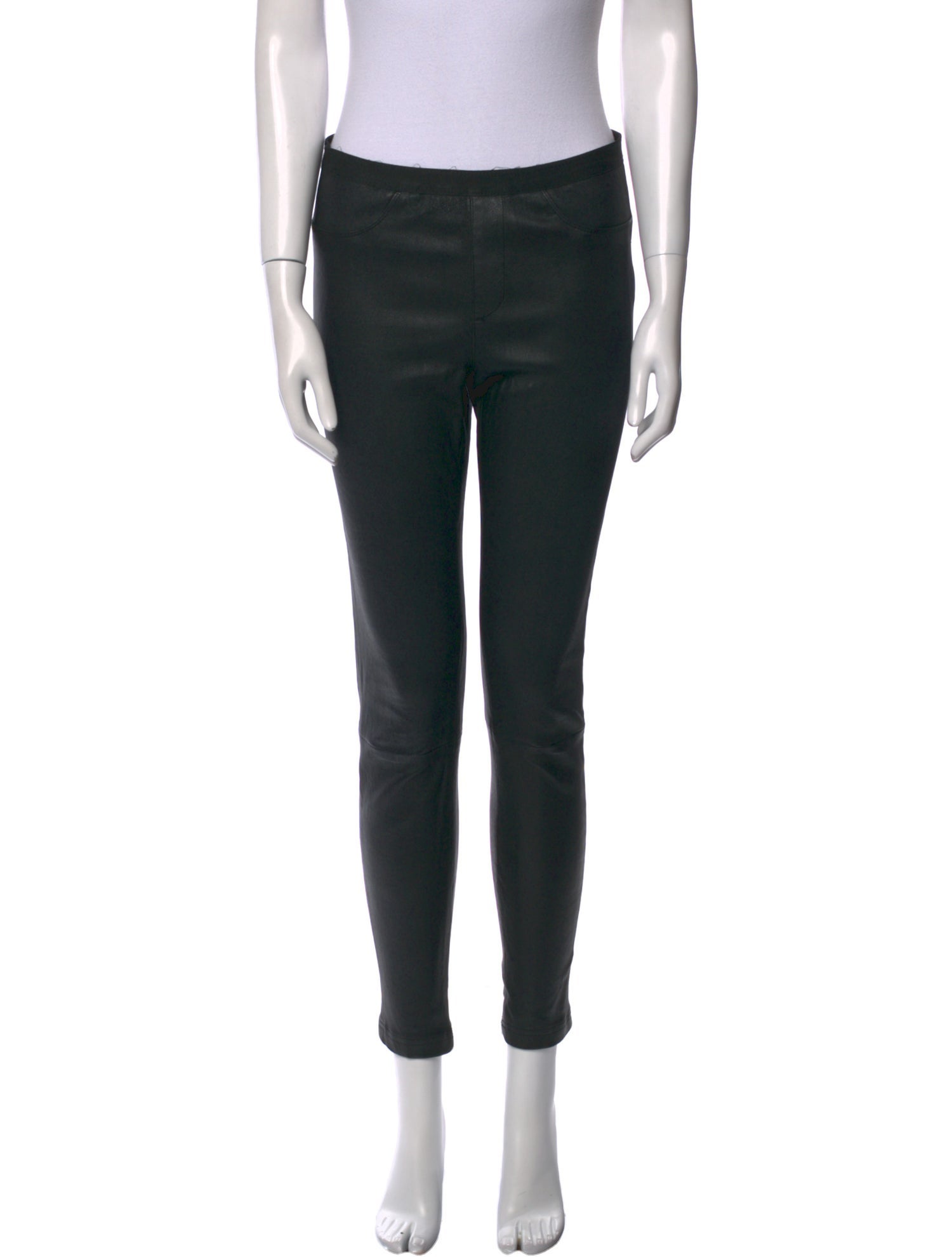 Helmut Lang Lamb Leather Skinny Leg Pants