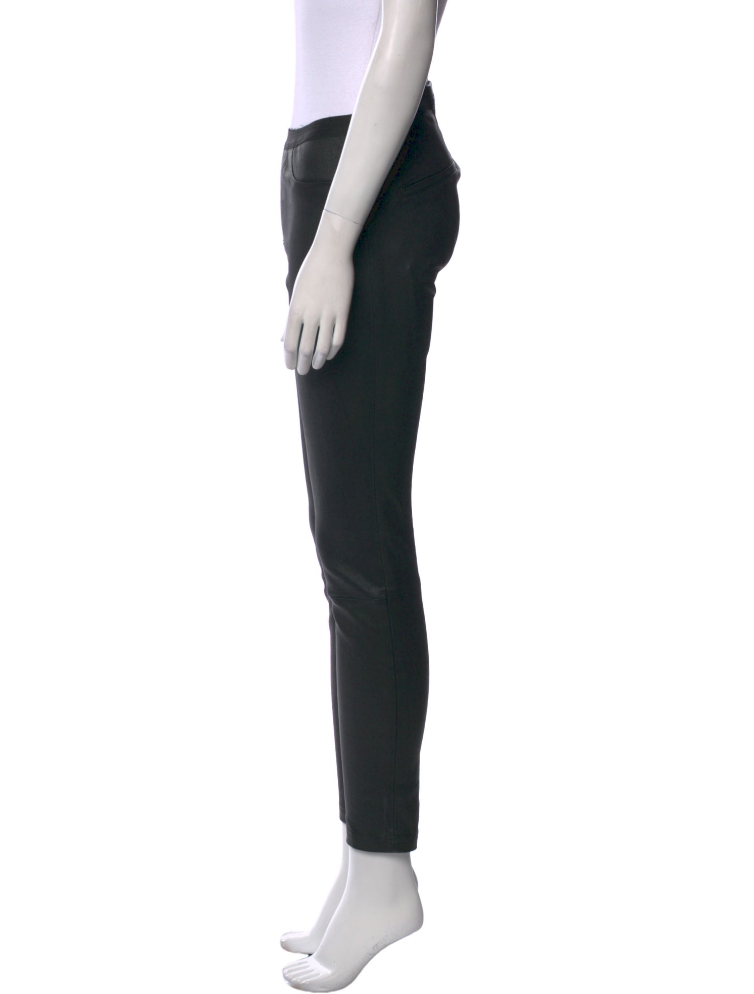 Helmut Lang Lamb Leather Skinny Leg Pants