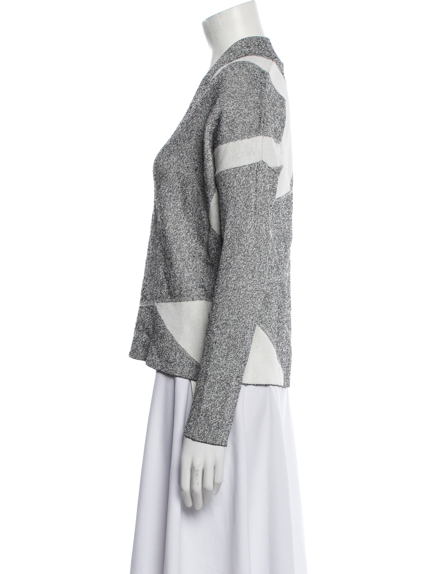 Helmut Lang Printed V-Neck Sweater