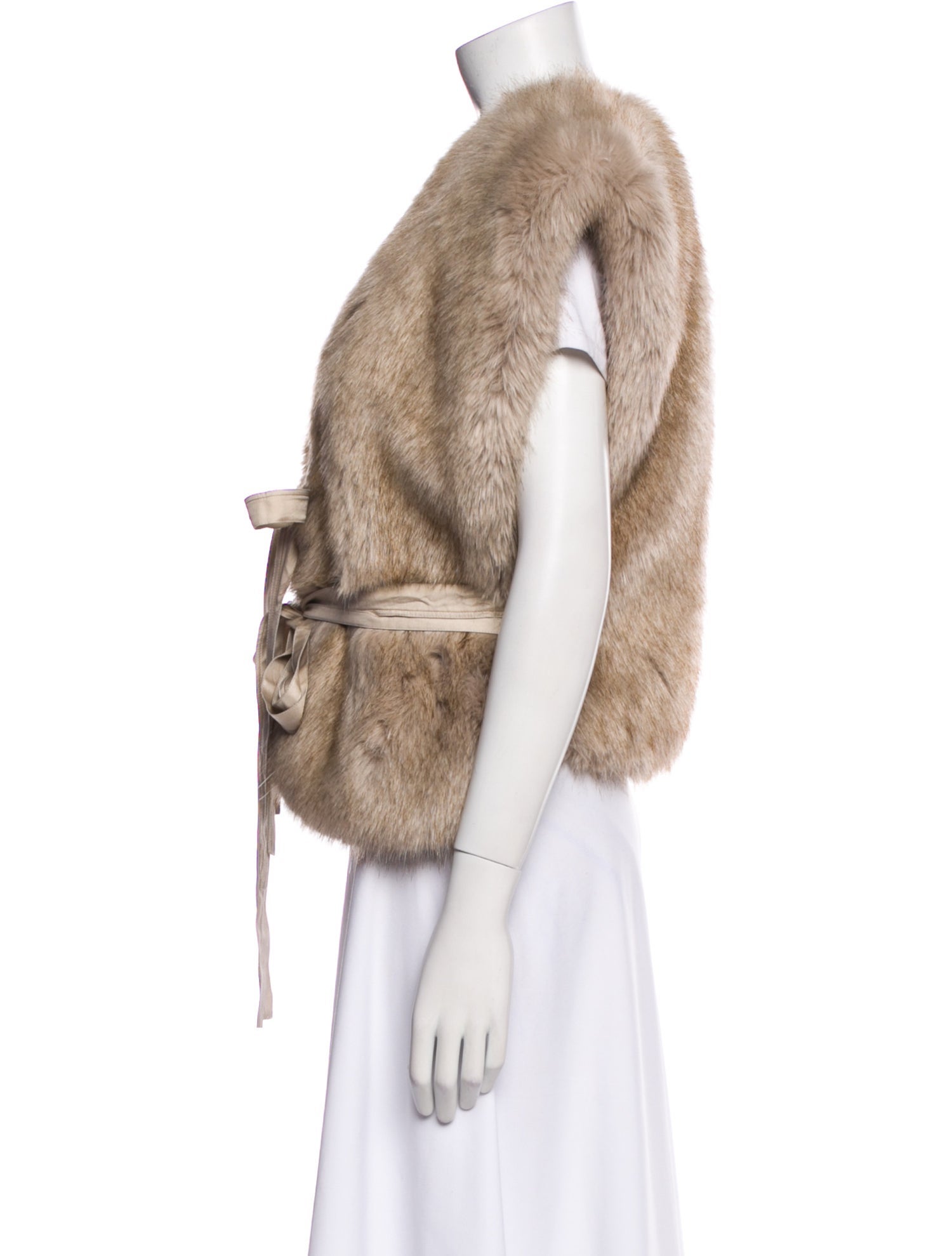Helmut Lang Faux Fur Vest