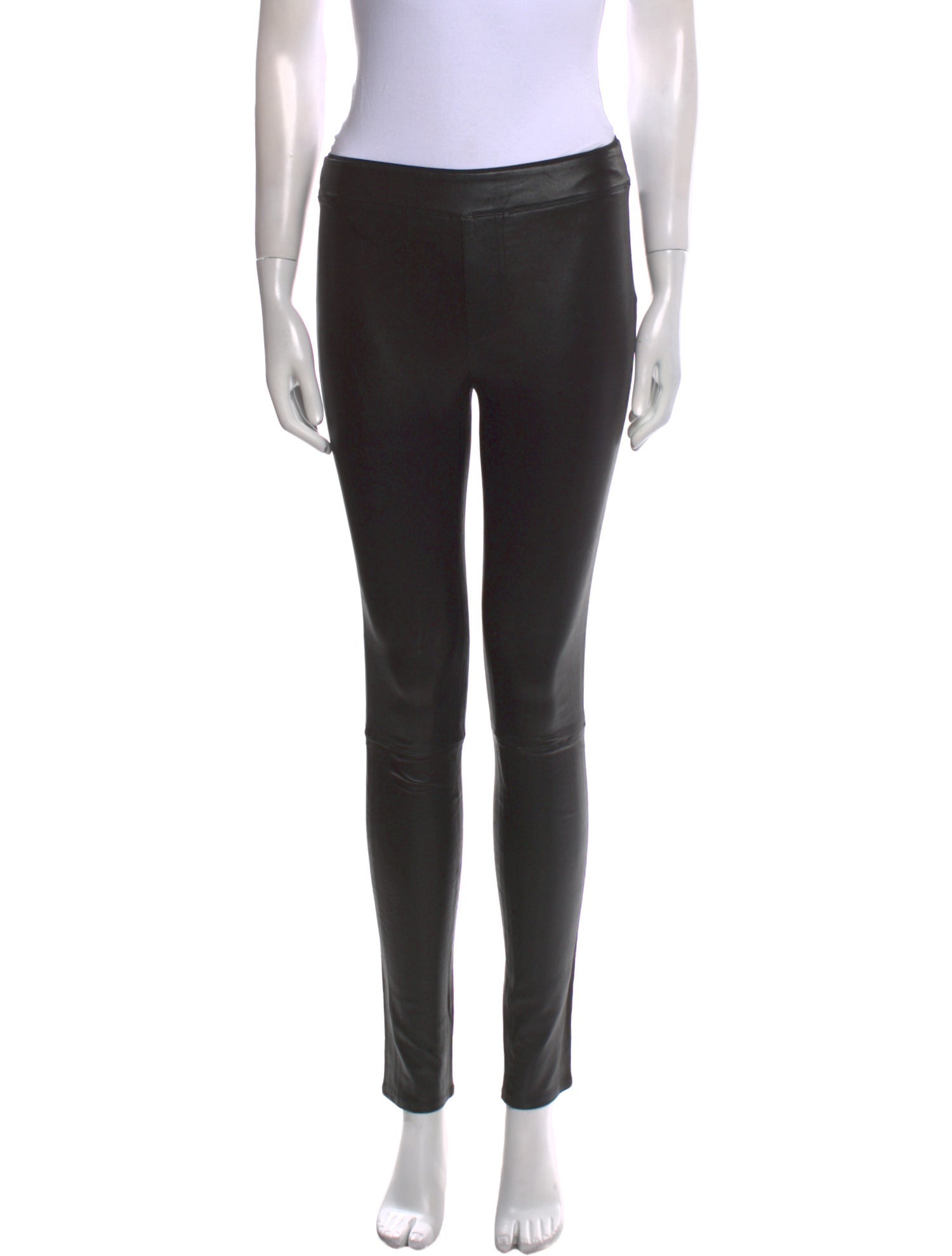 Helmut Lang Lamb Leather Skinny Leg Pants