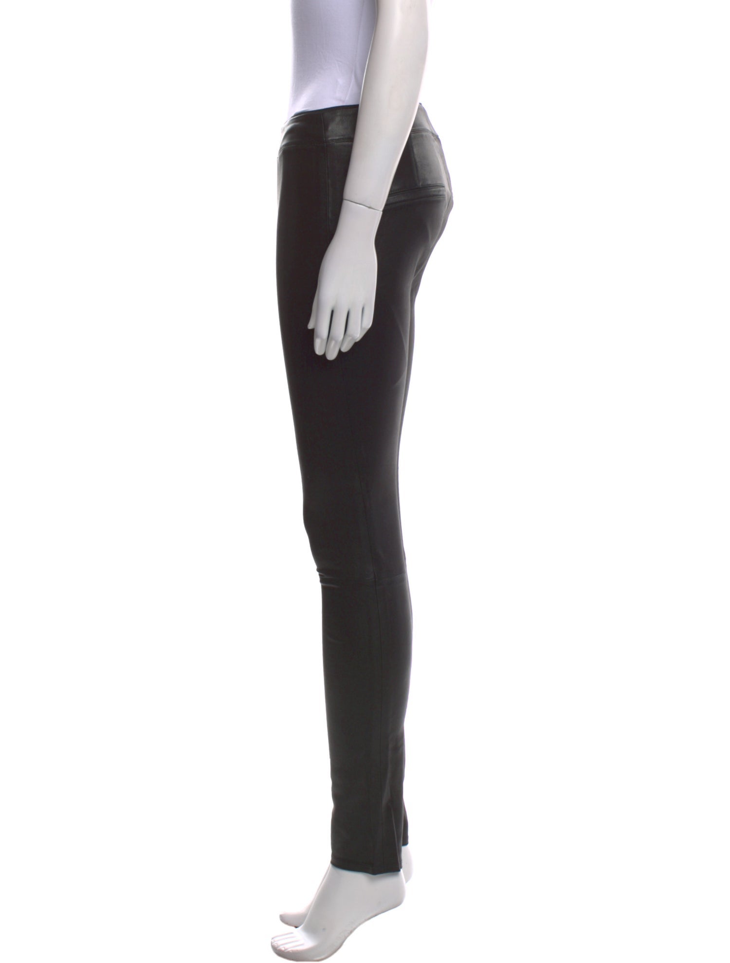 Helmut Lang Lamb Leather Skinny Leg Pants