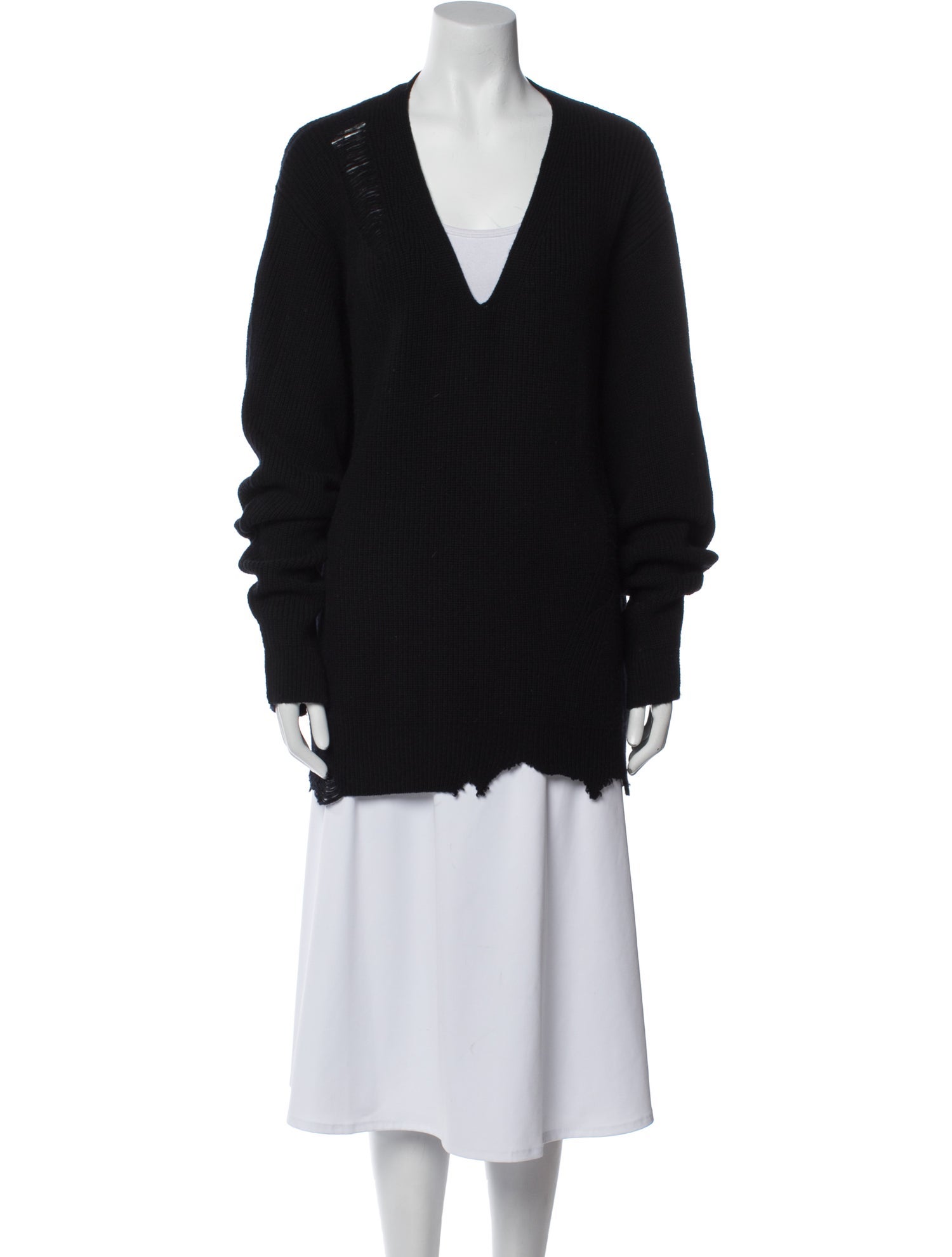 Helmut Lang Wool V-Neck Sweater