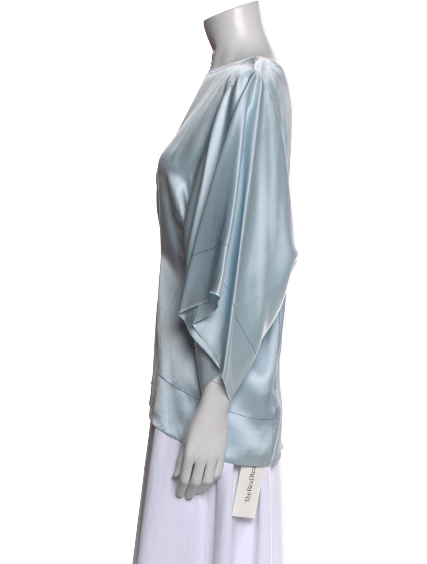 Helmut Lang Bateau Neckline Three-Quarter Sleeve Blouse