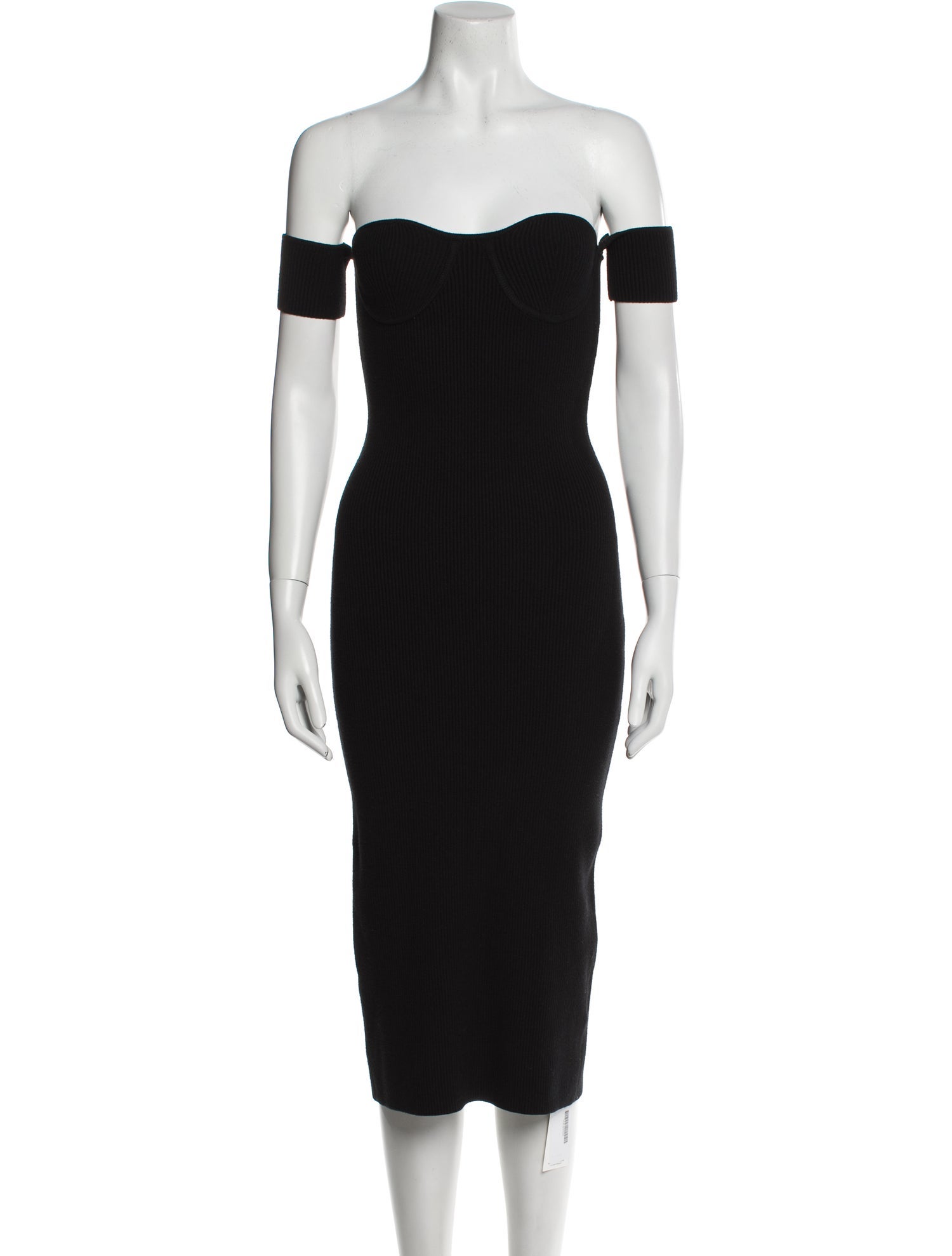 Helmut Lang Off-The-Shoulder Midi Length Dress