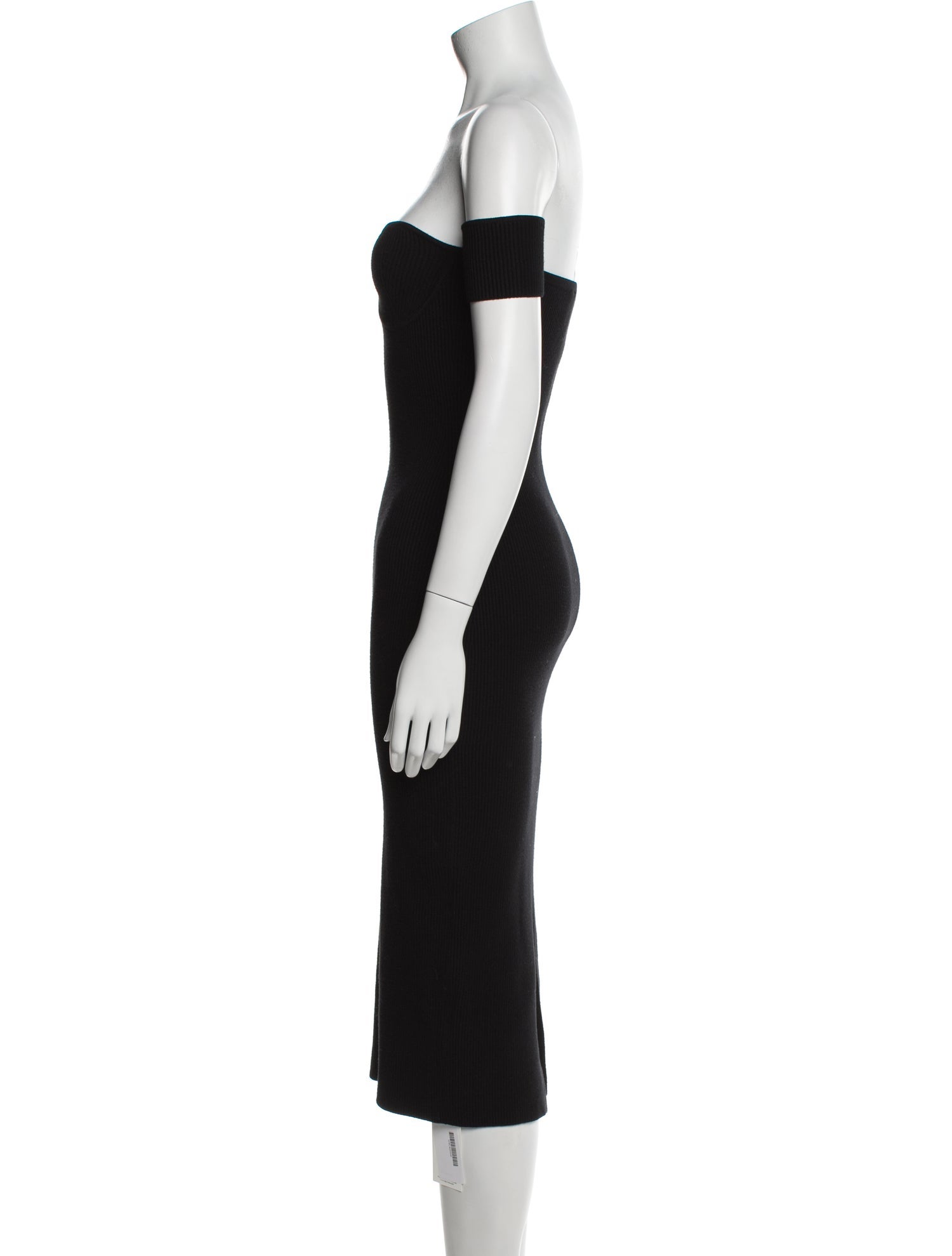 Helmut Lang Off-The-Shoulder Midi Length Dress