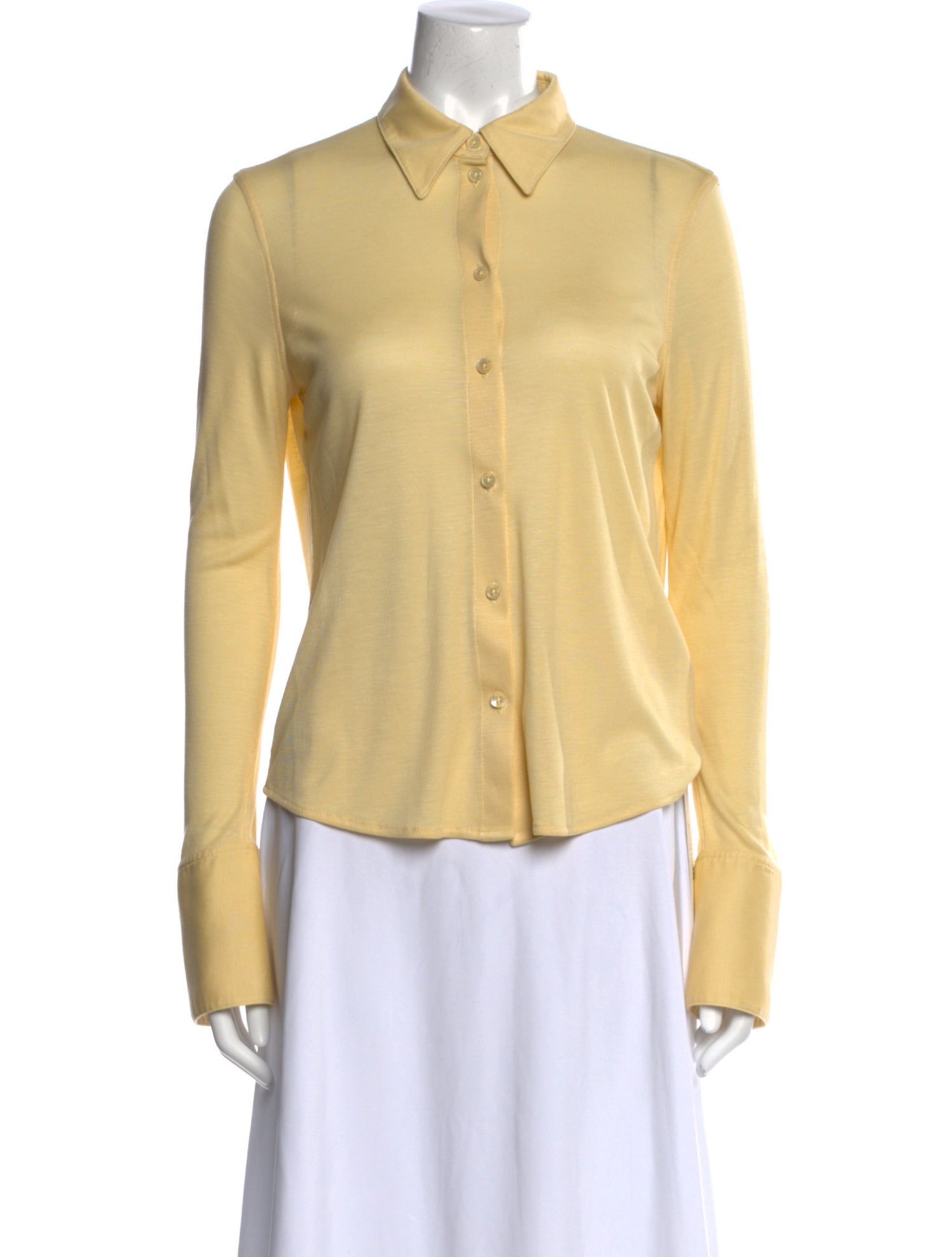 Helmut Lang Long Sleeve Button-Up Top