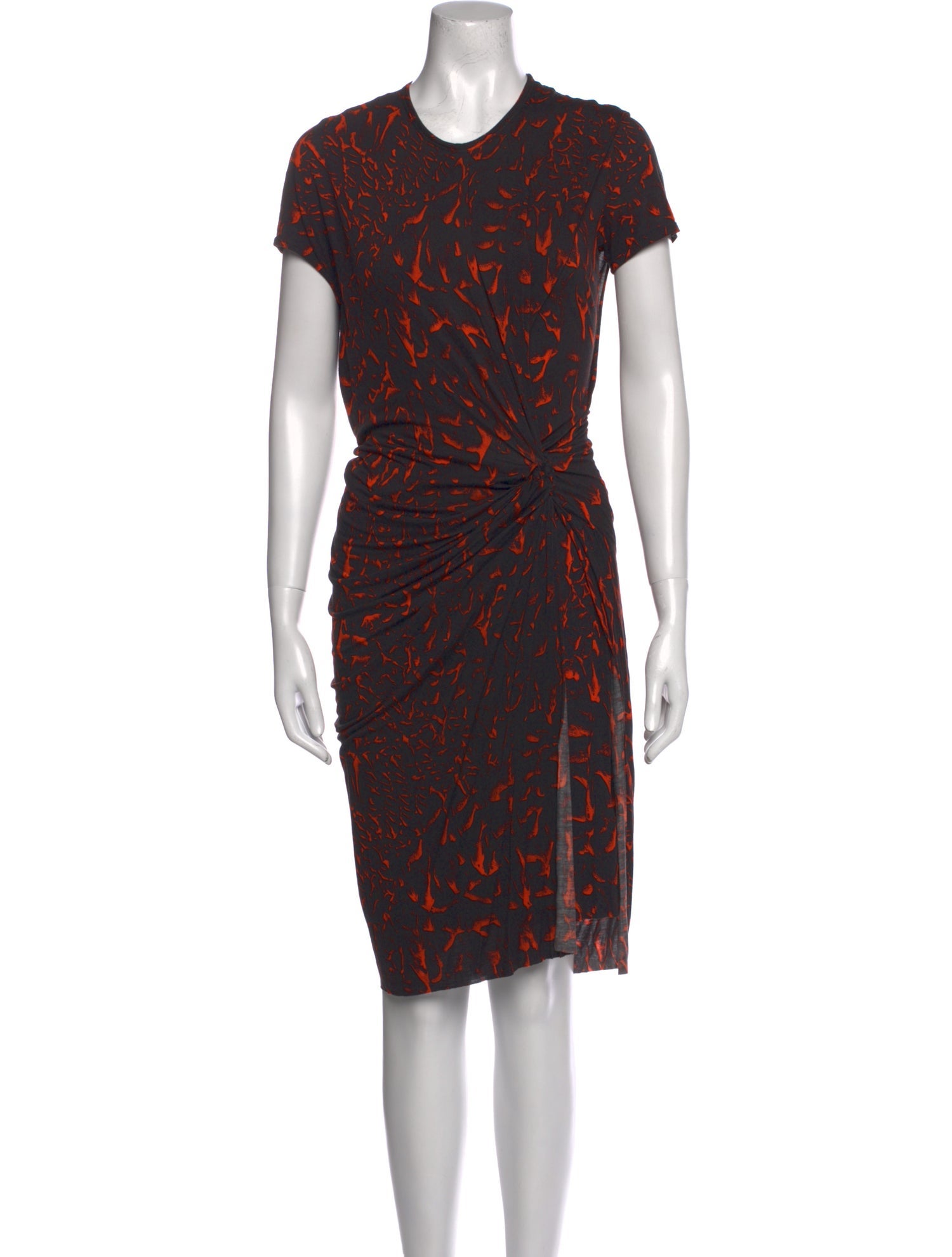 Helmut Lang Printed Knee-Length Dress