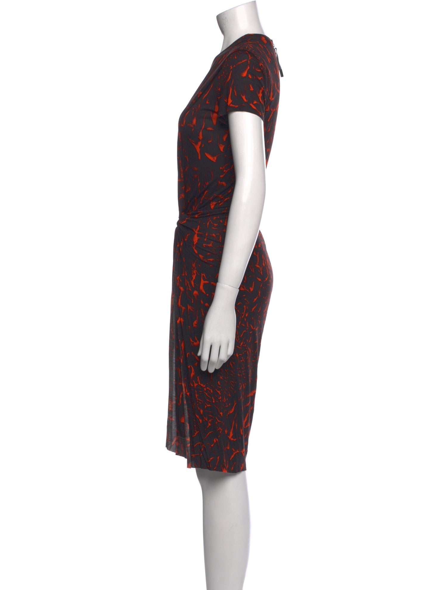 Helmut Lang Printed Knee-Length Dress