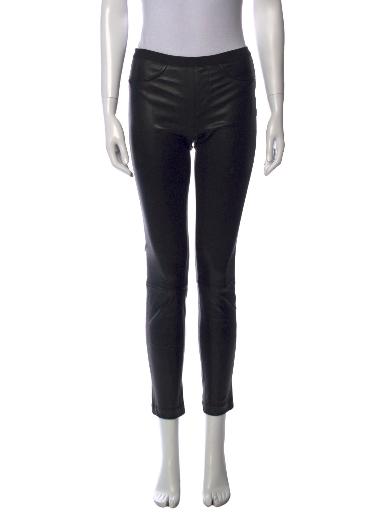 Helmut Lang Lamb Leather Skinny Leg Pants