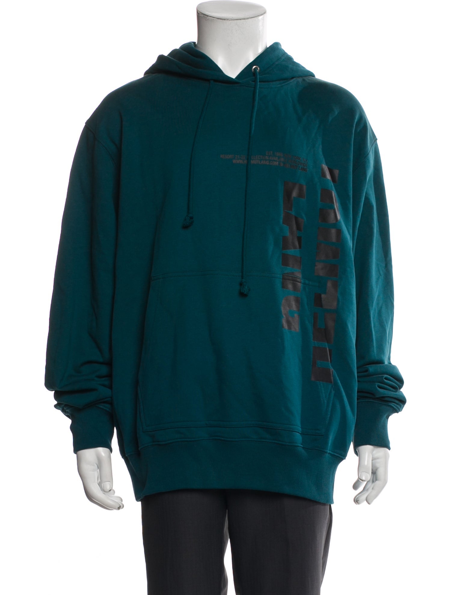 Helmut Lang Graphic Print Crew Neck Hoodie