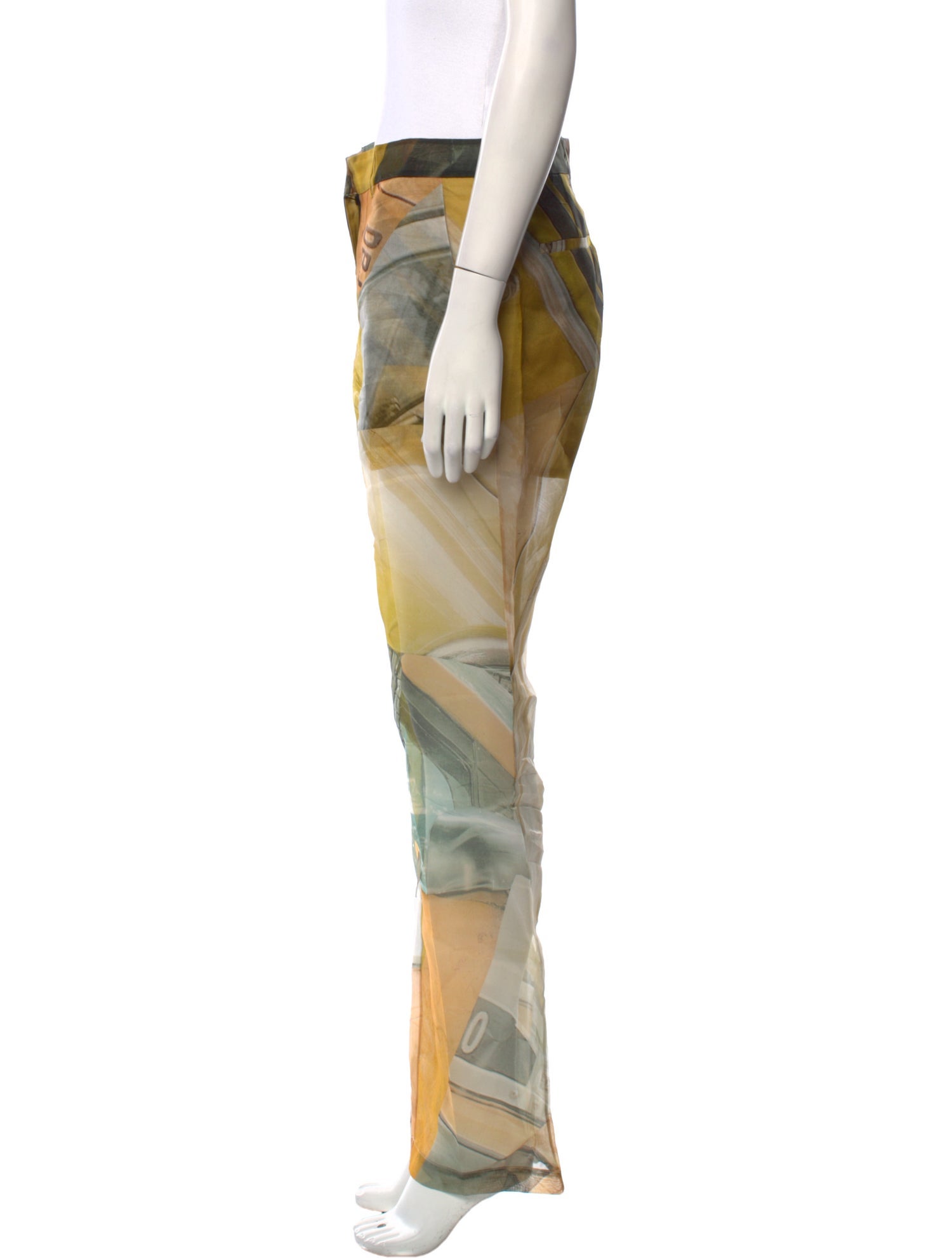Helmut Lang Silk Wide Leg Pants