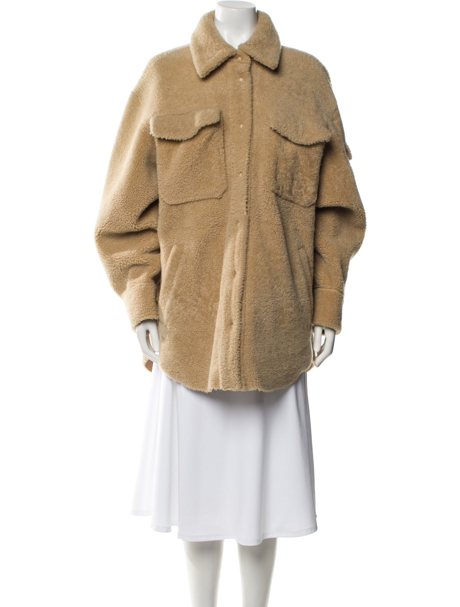 Helmut Lang Shearling Fur Coat