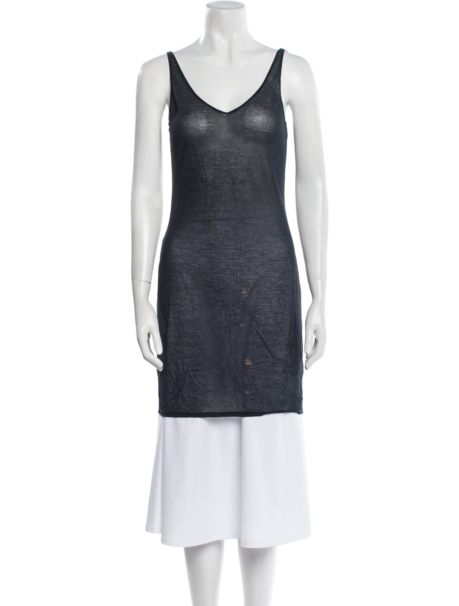 Helmut Lang Scoop Neck Sleeveless Tunic