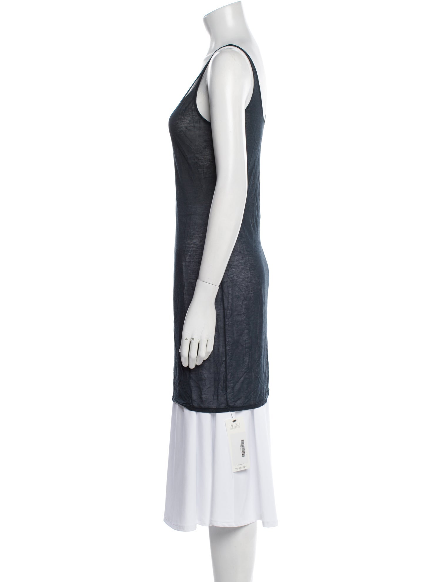 Helmut Lang Scoop Neck Sleeveless Tunic