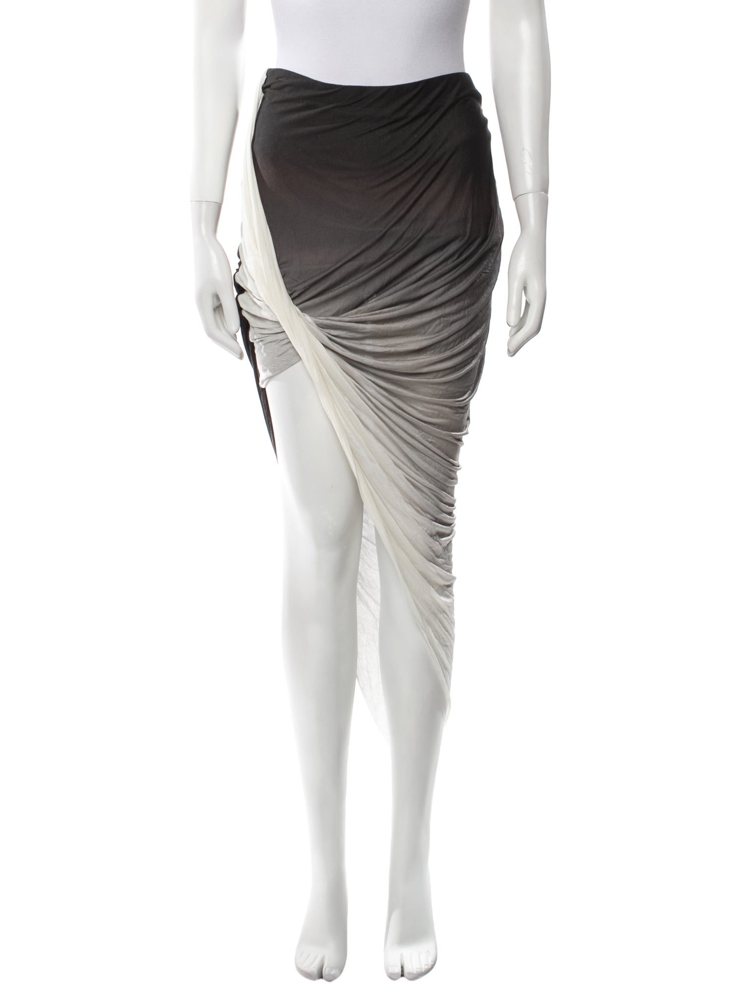 Helmut Lang Pleated Accents Midi Length Skirt