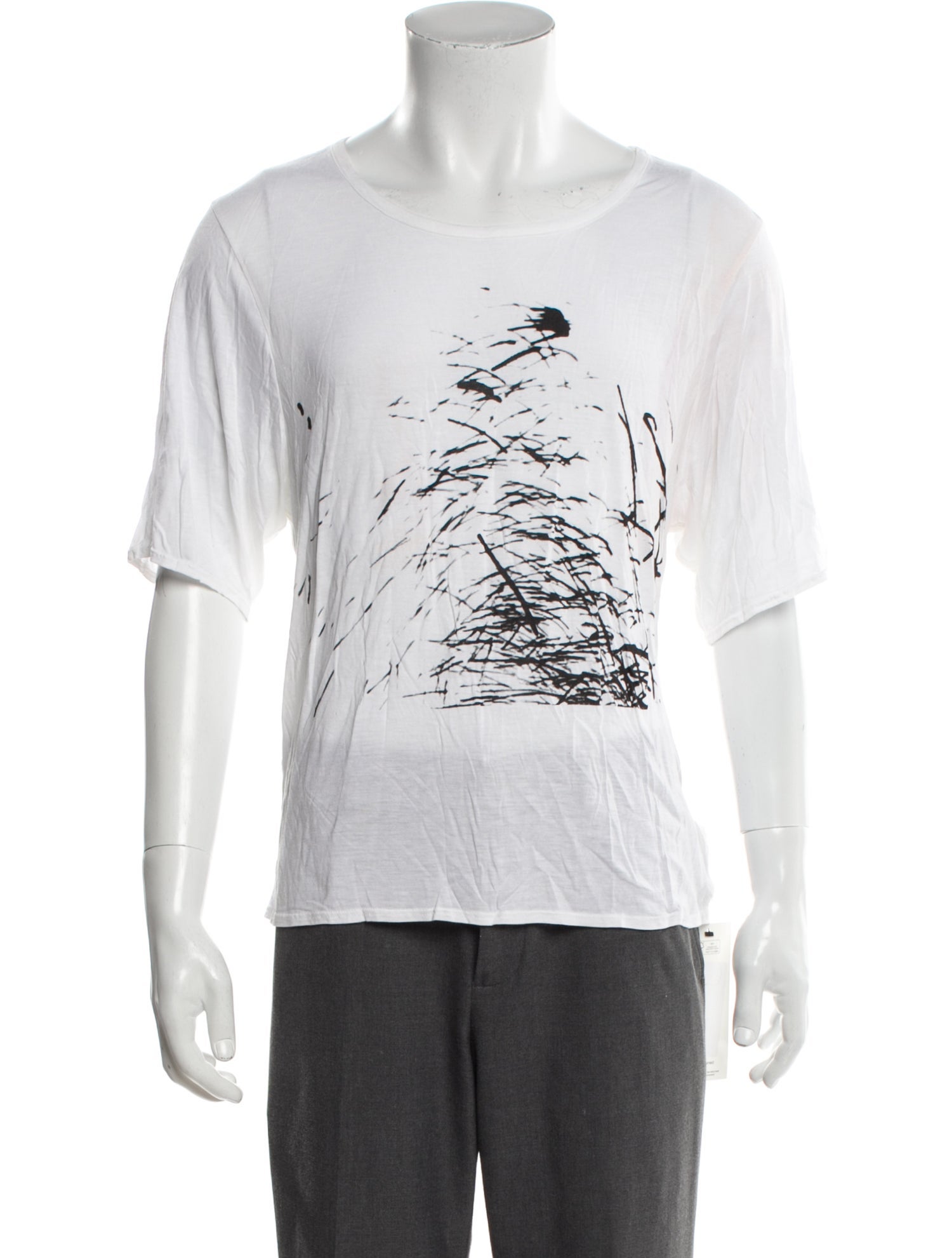 Helmut Lang Graphic Print Scoop Neck T-Shirt