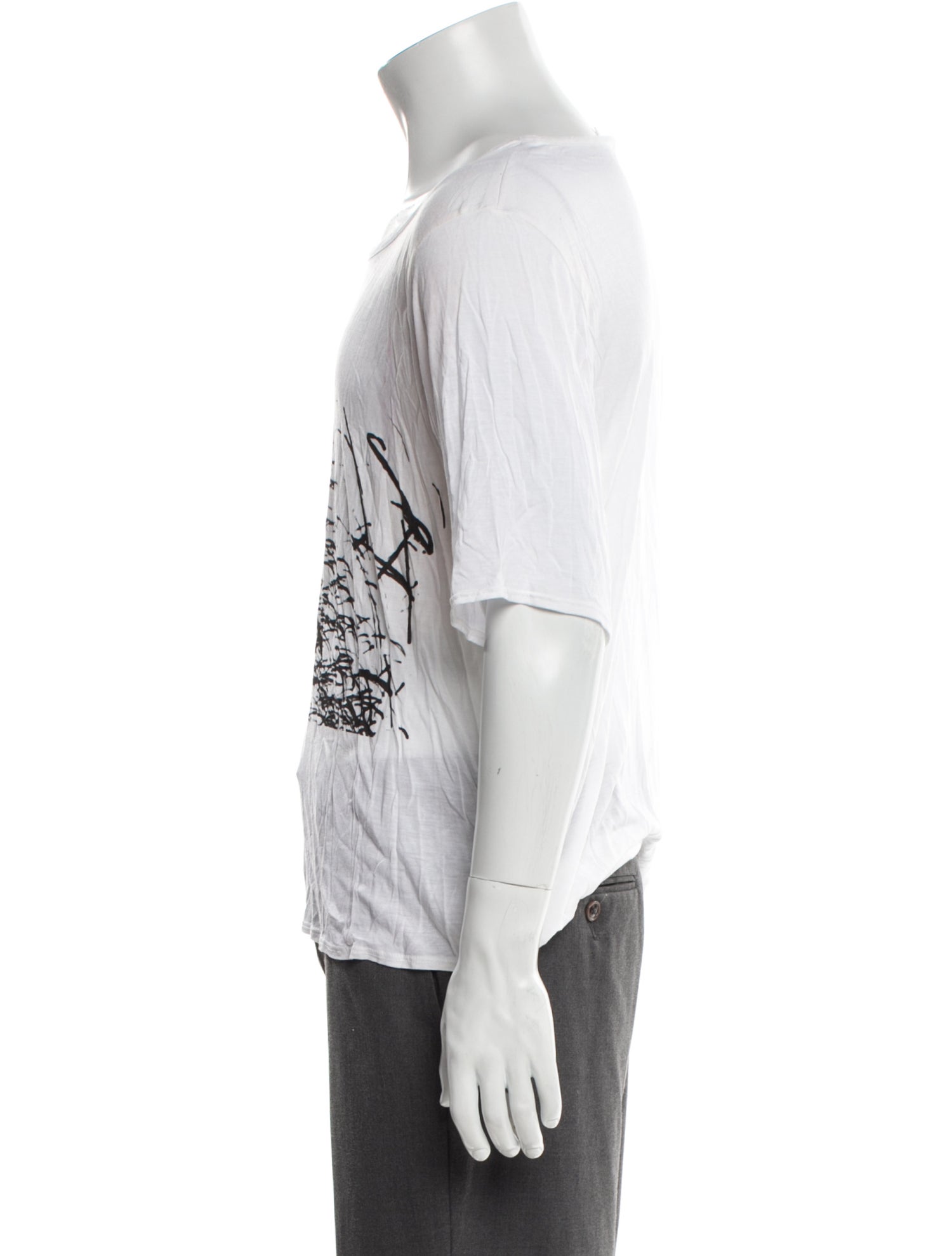Helmut Lang Graphic Print Scoop Neck T-Shirt