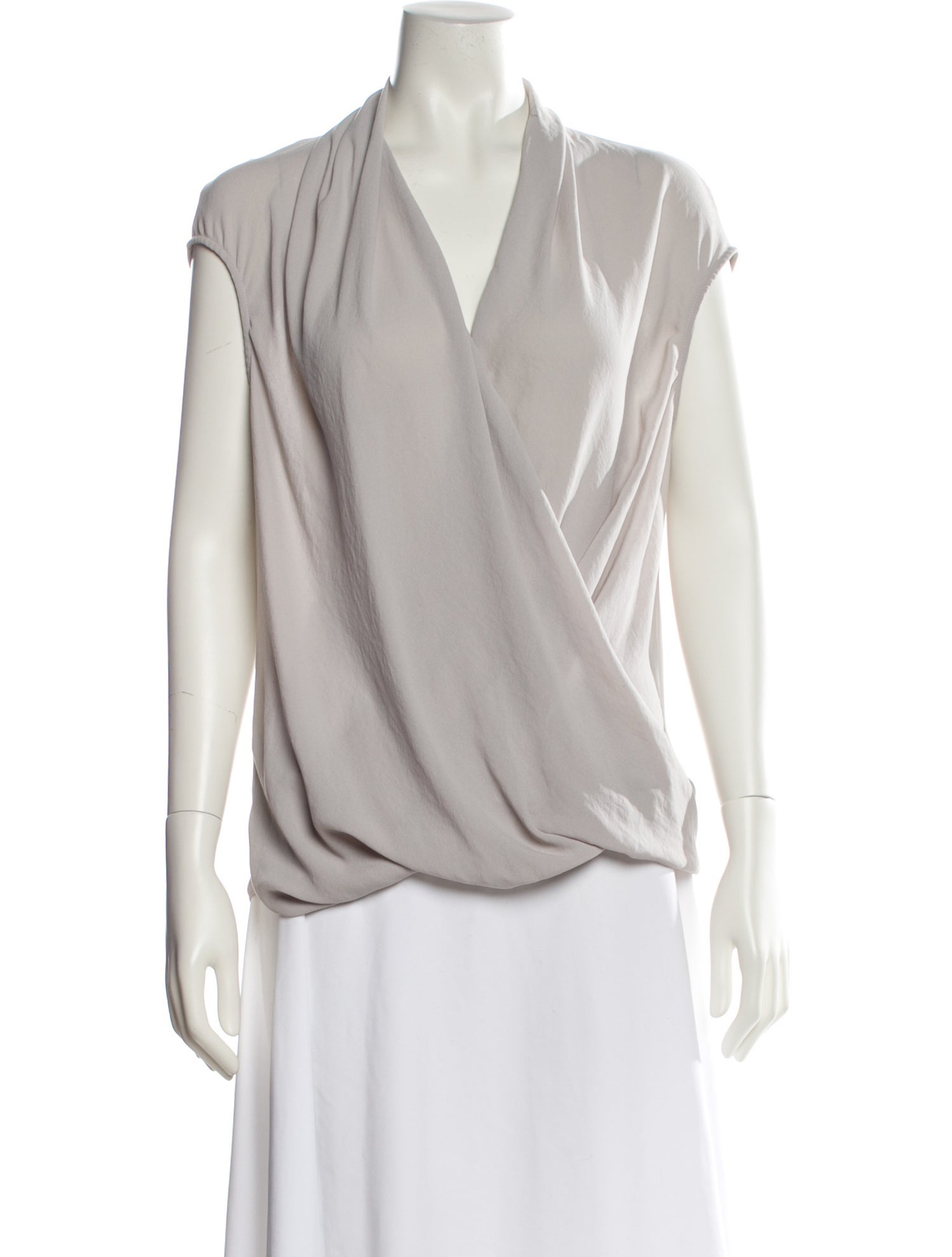 Helmut Lang V-Neck Short Sleeve Blouse