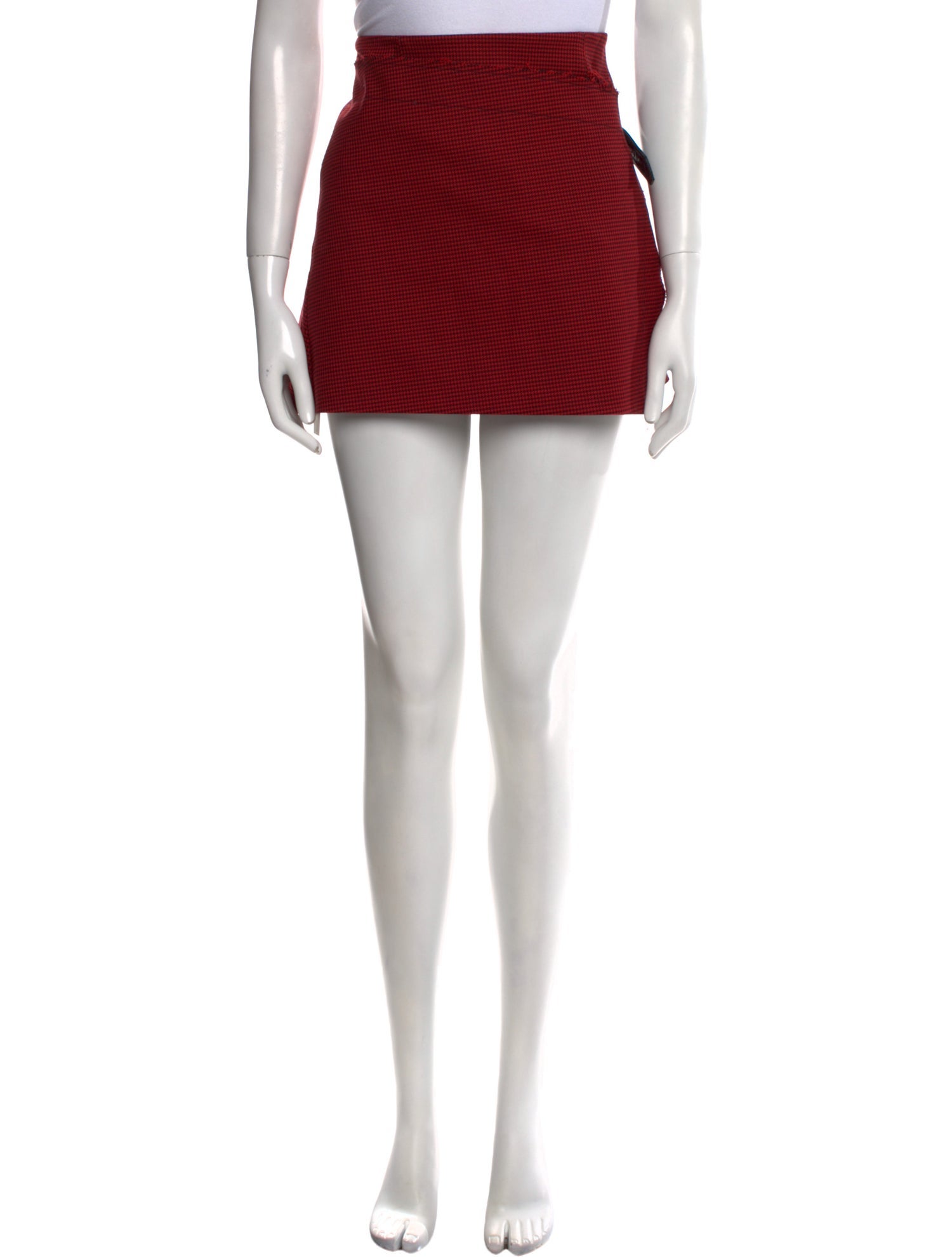 Helmut Lang Raw-Edge Trim Mini Skirt