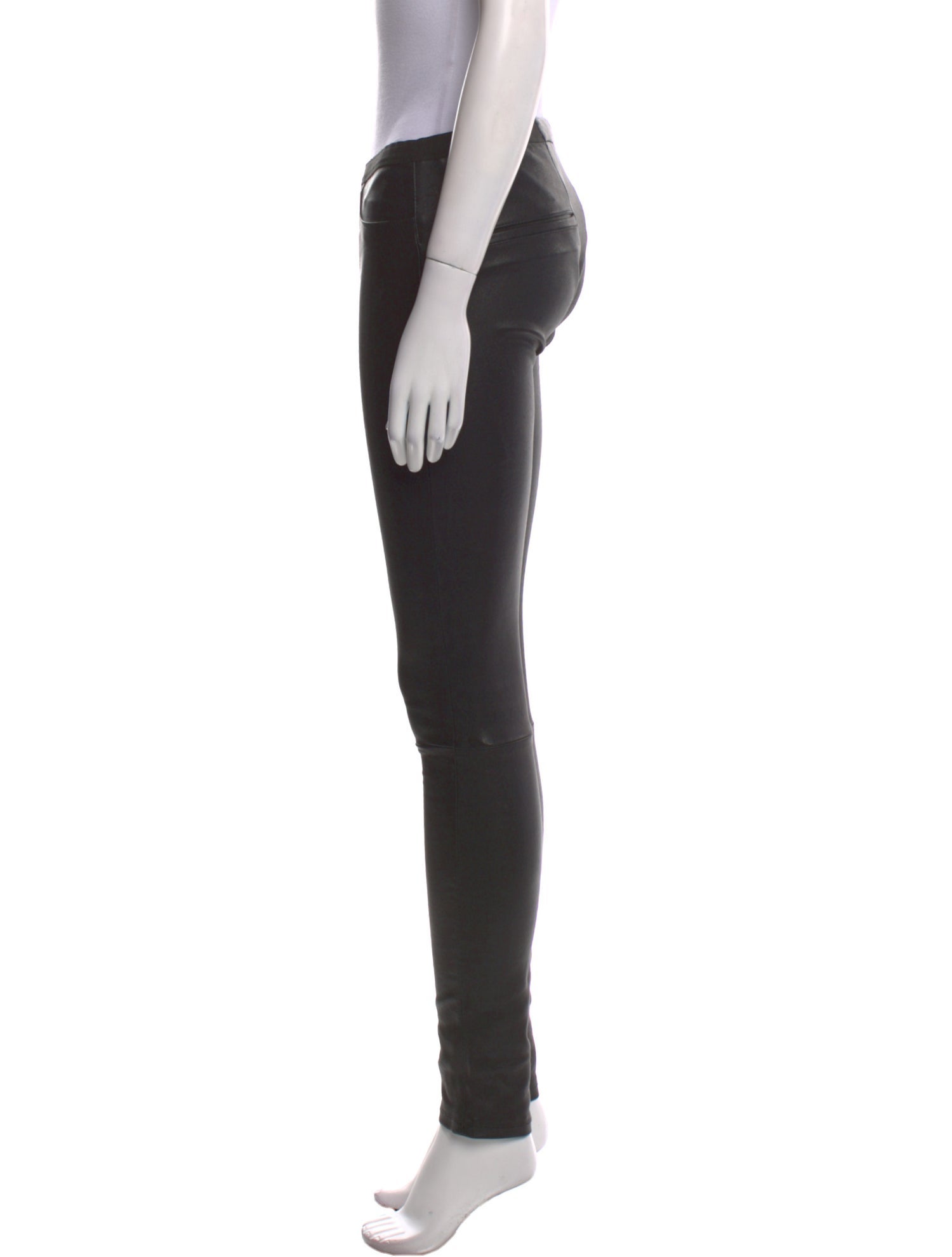 Helmut Lang Lamb Leather Skinny Leg Pants