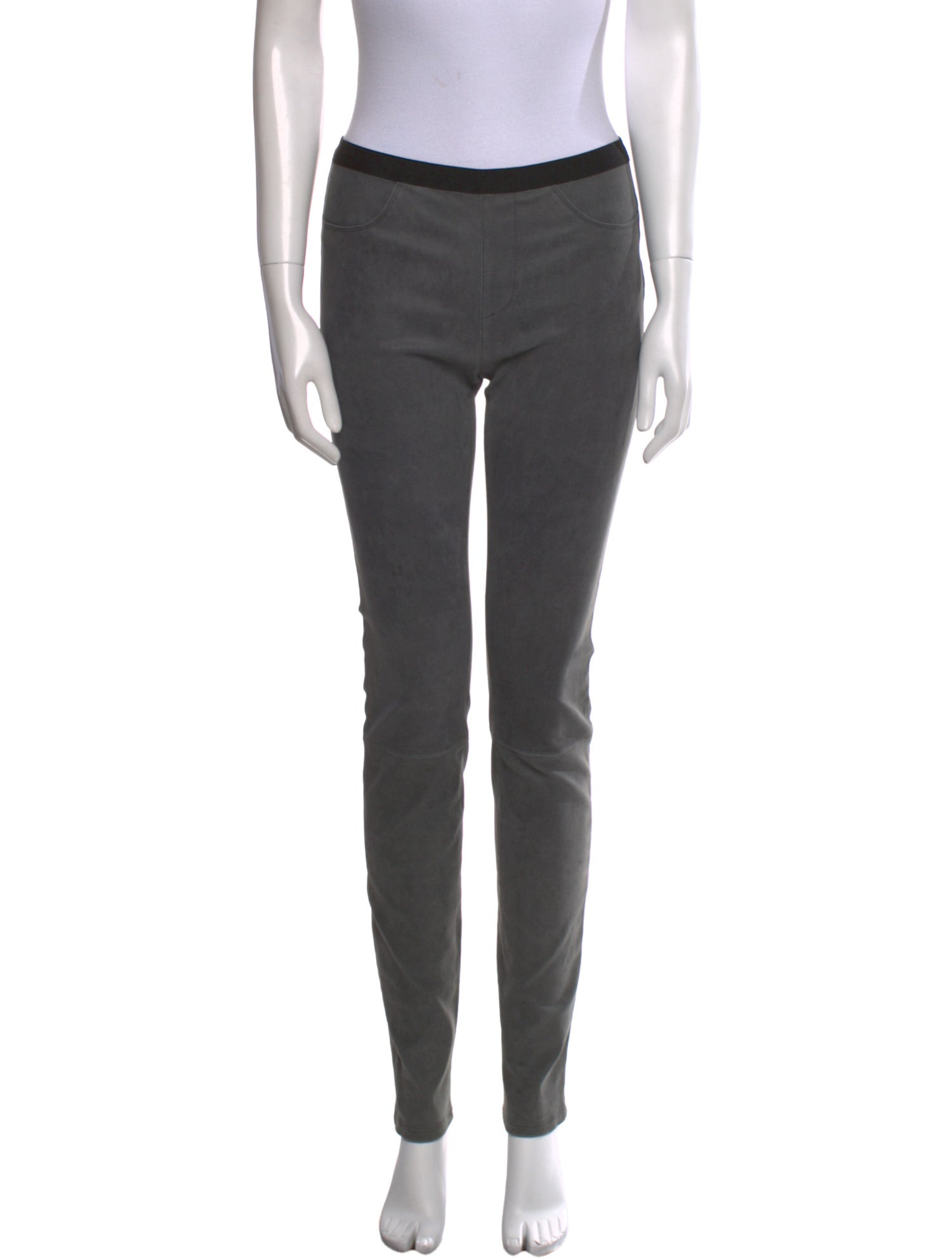 Helmut Lang Lamb Leather Skinny Leg Pants