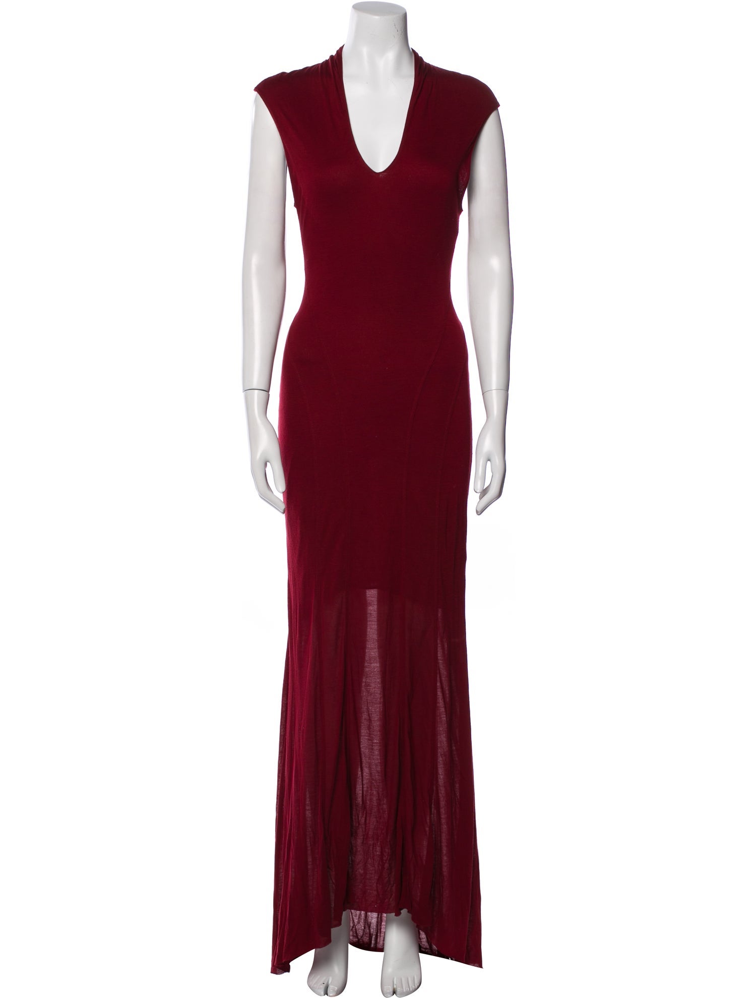 Helmut Lang V-Neck Long Dress