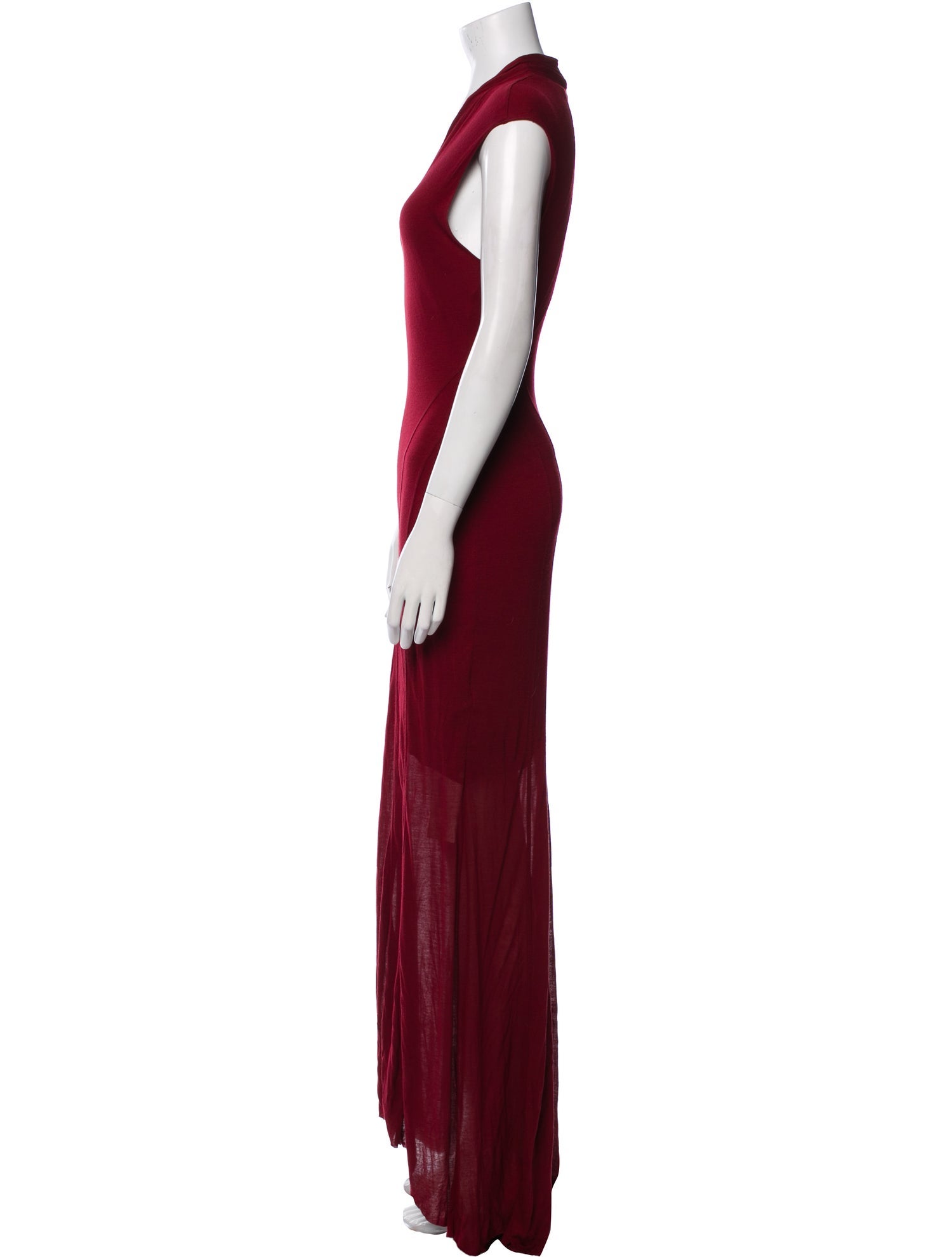 Helmut Lang V-Neck Long Dress