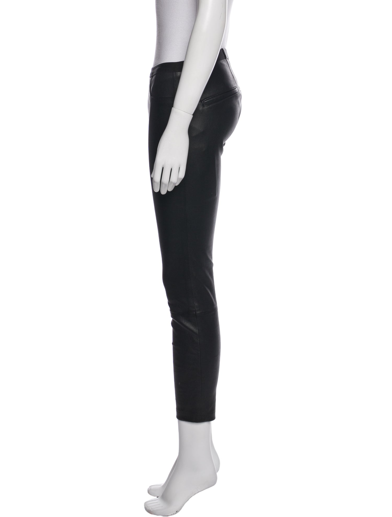 Helmut Lang Lamb Leather Skinny Leg Pants
